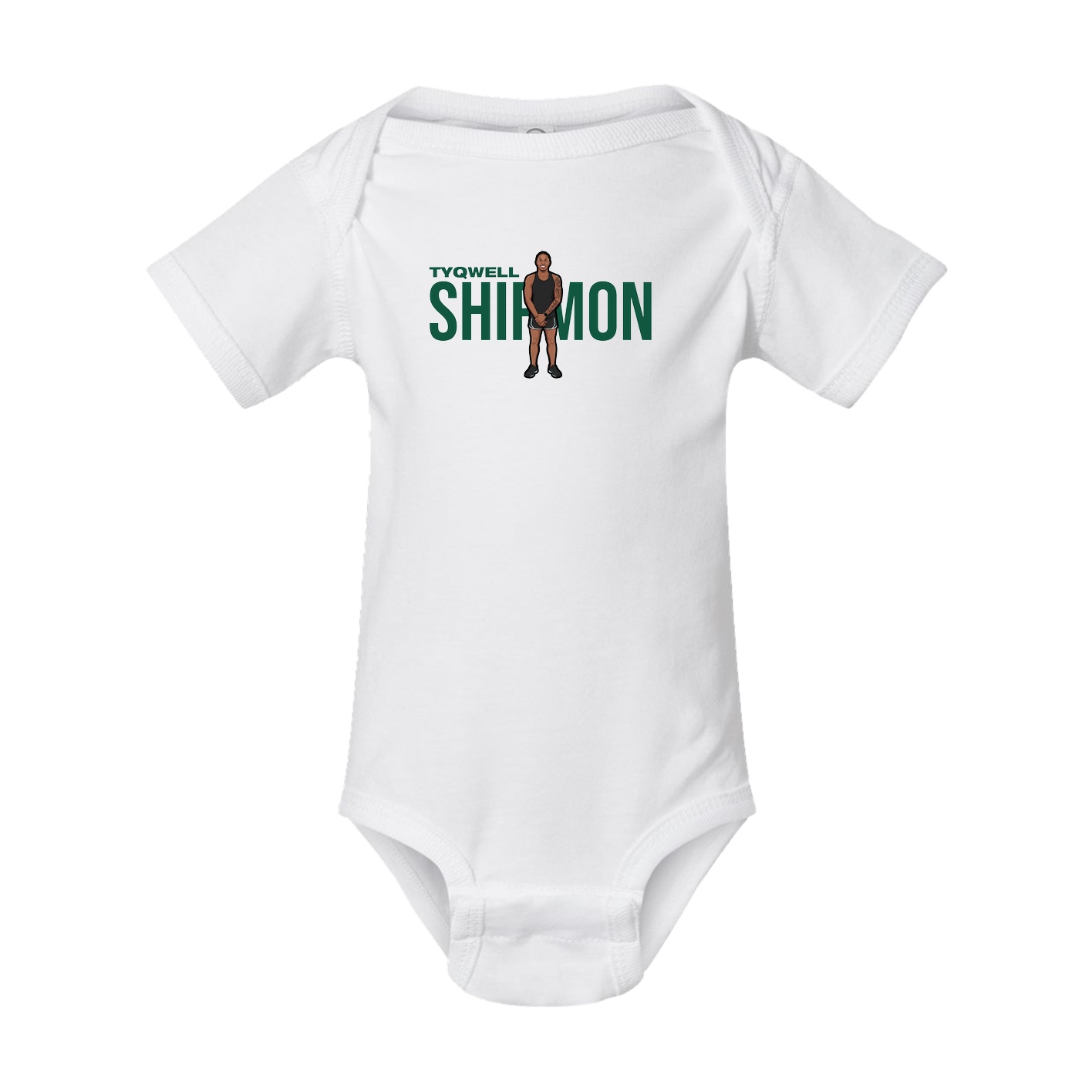 Baby Onesie — Player Name in White