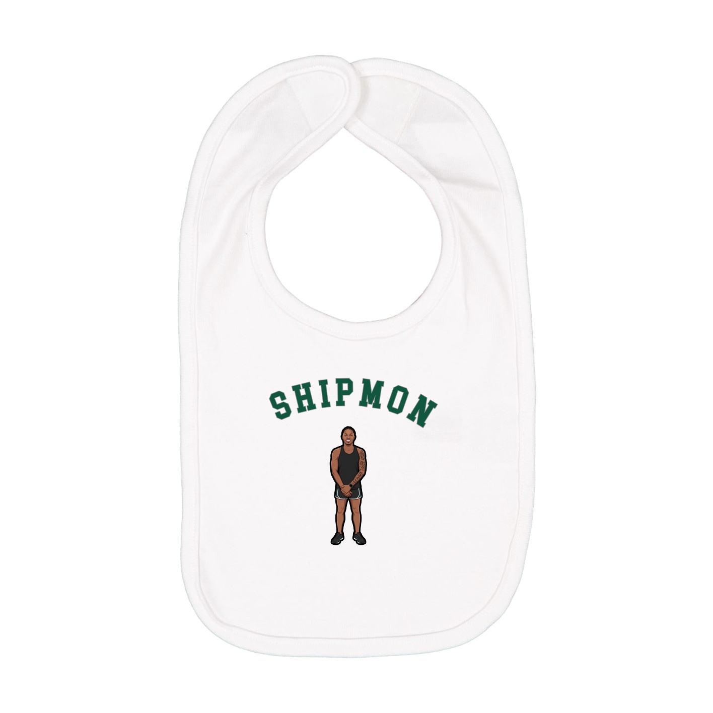 Infant Bib — Shirsey Arch in White