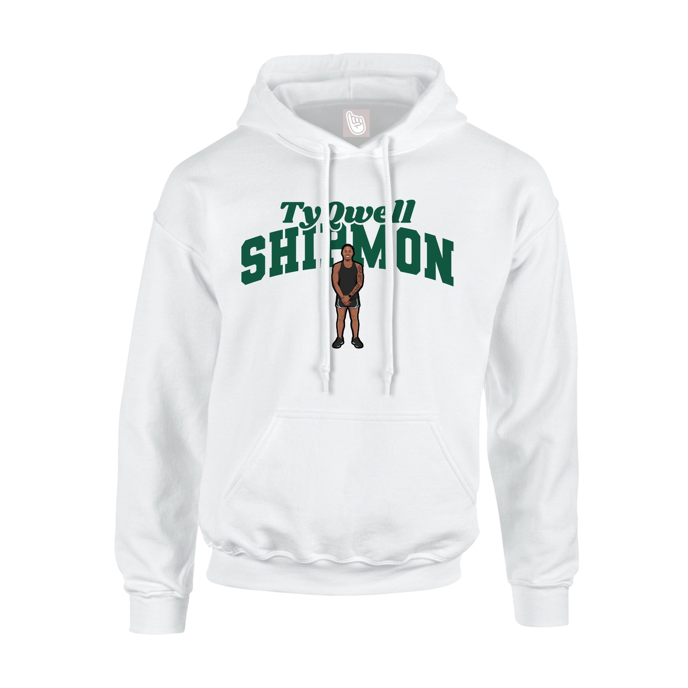 Hoodie — Signature Arch in White