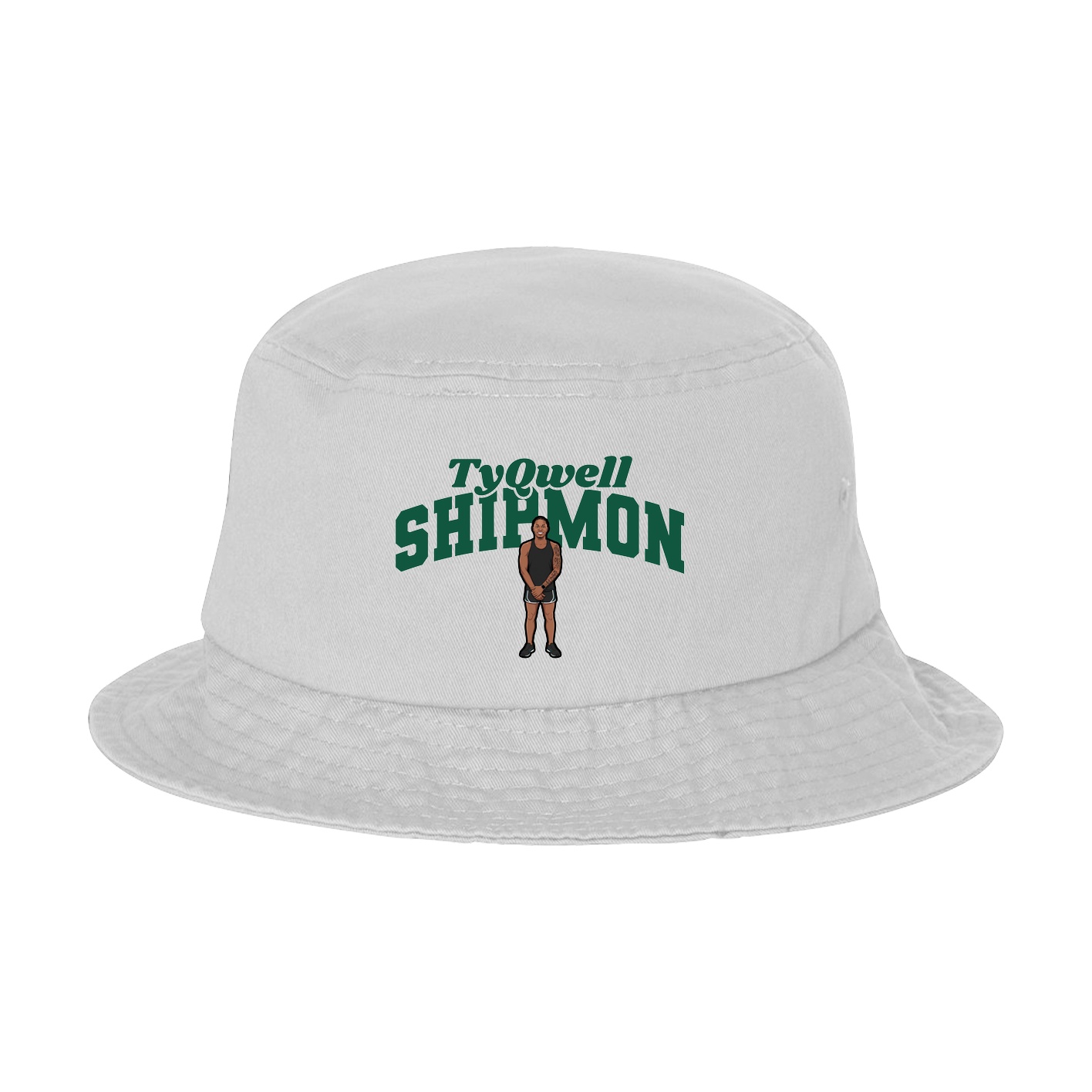 Bucket Cap — Signature Arch in White