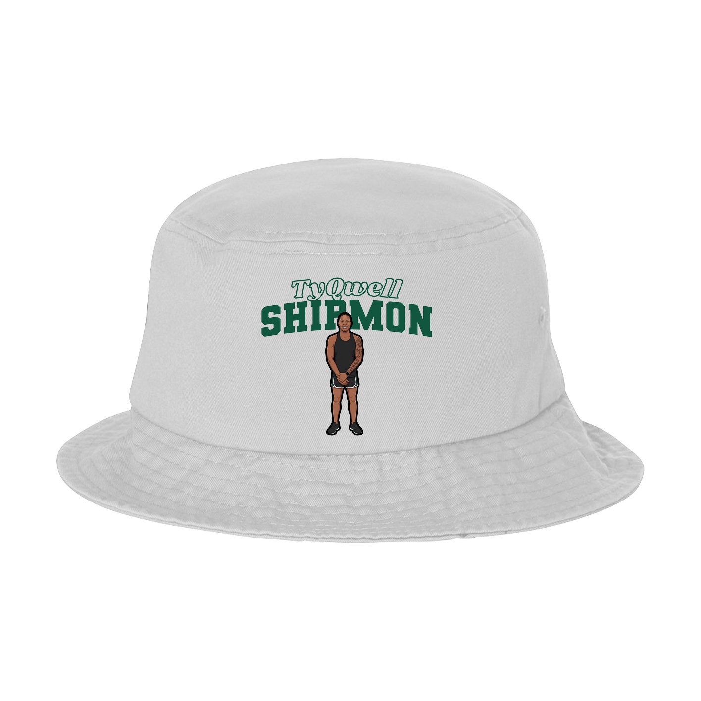 Bucket Cap — Name Arch in White