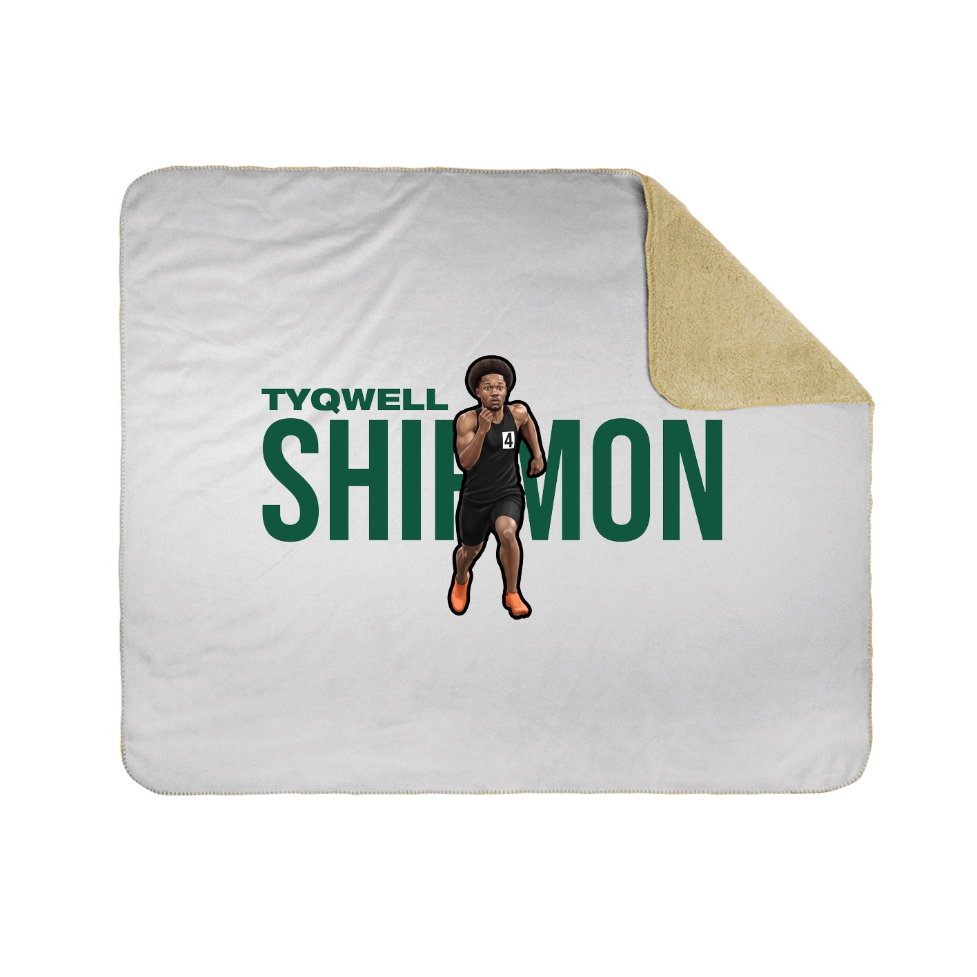 Throw Blanket — Player Name in White