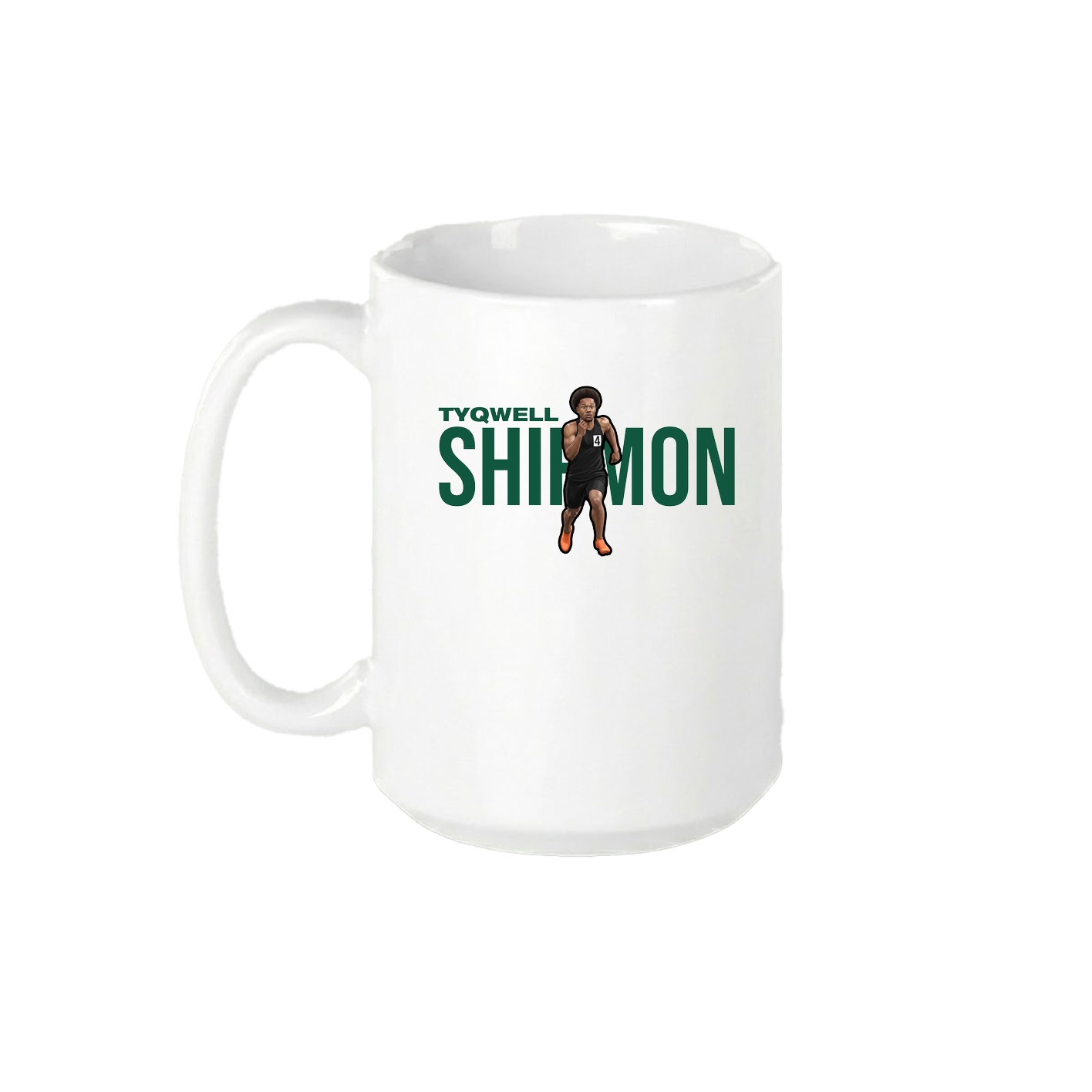 15oz Coffee Mug — Player Name in White