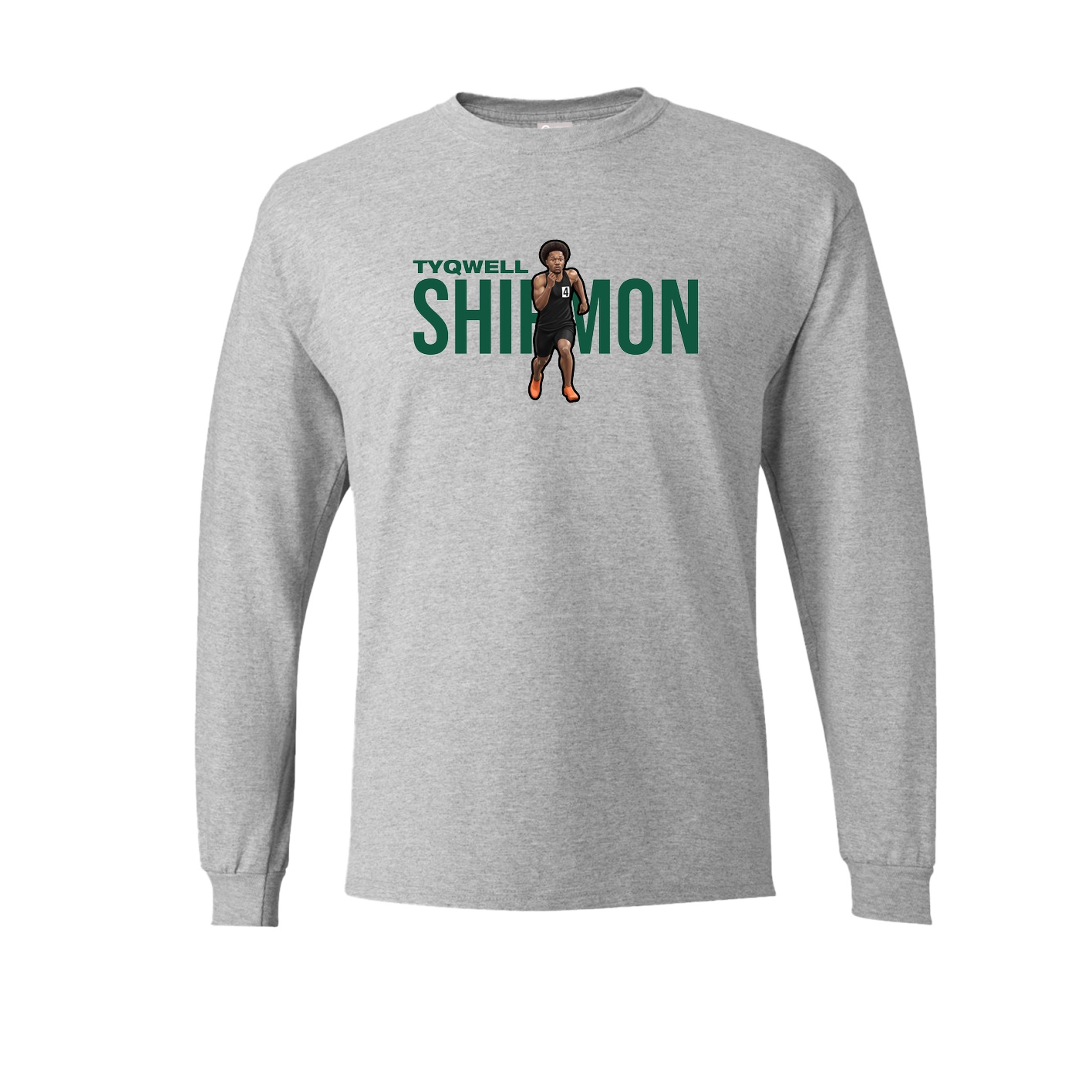 Long Sleeve Tee — Player Name in Grey