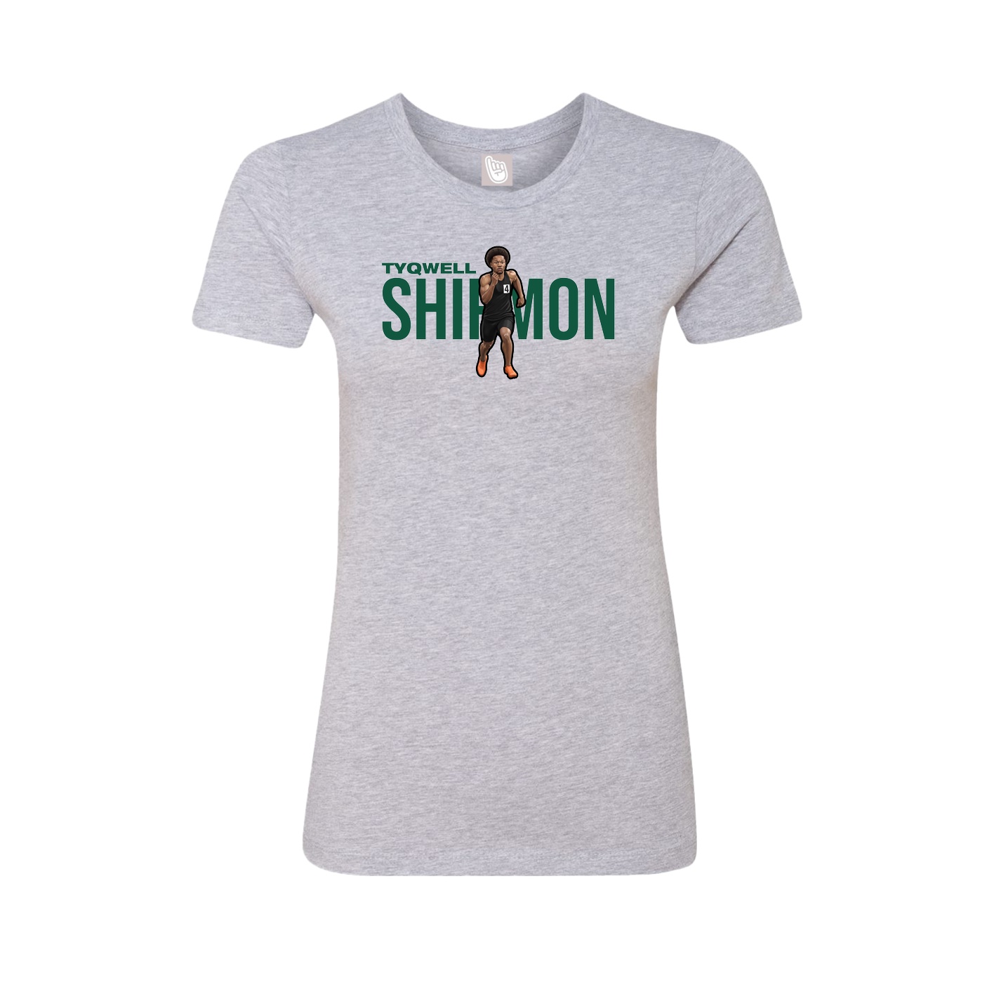 Womens Tee — Player Name in Grey