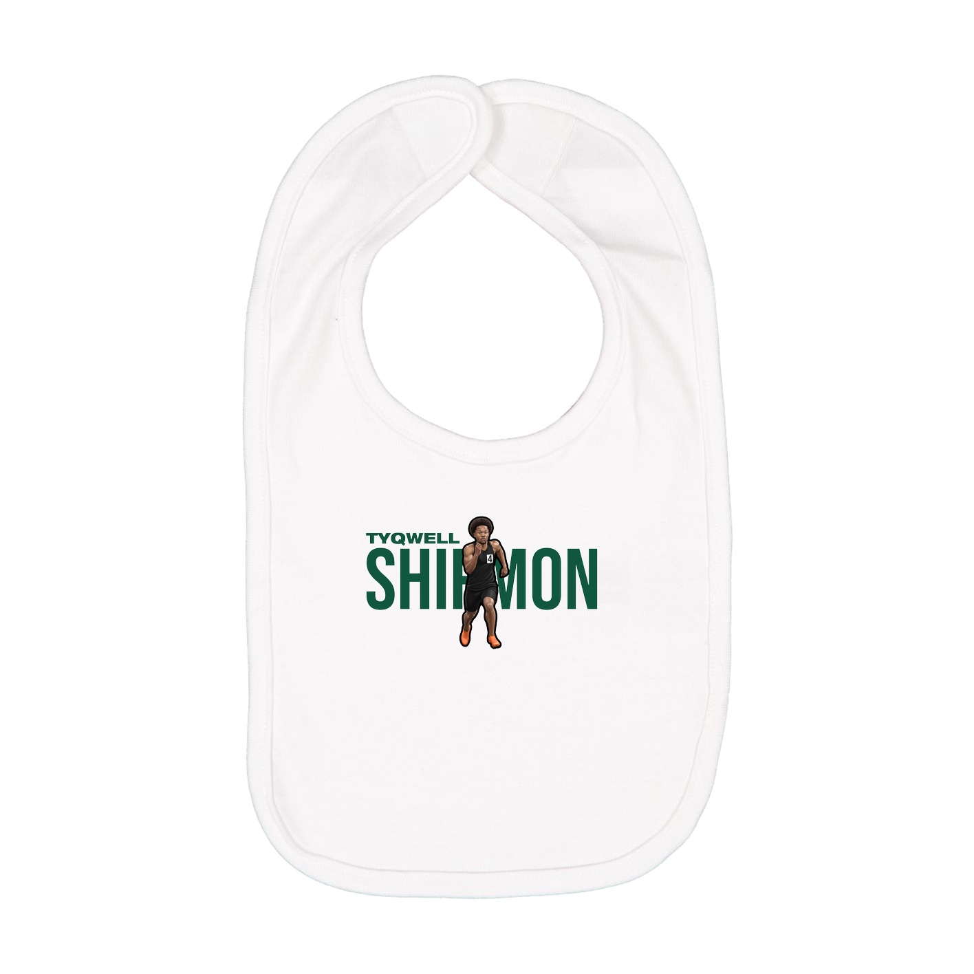 Infant Bib — Player Name in White
