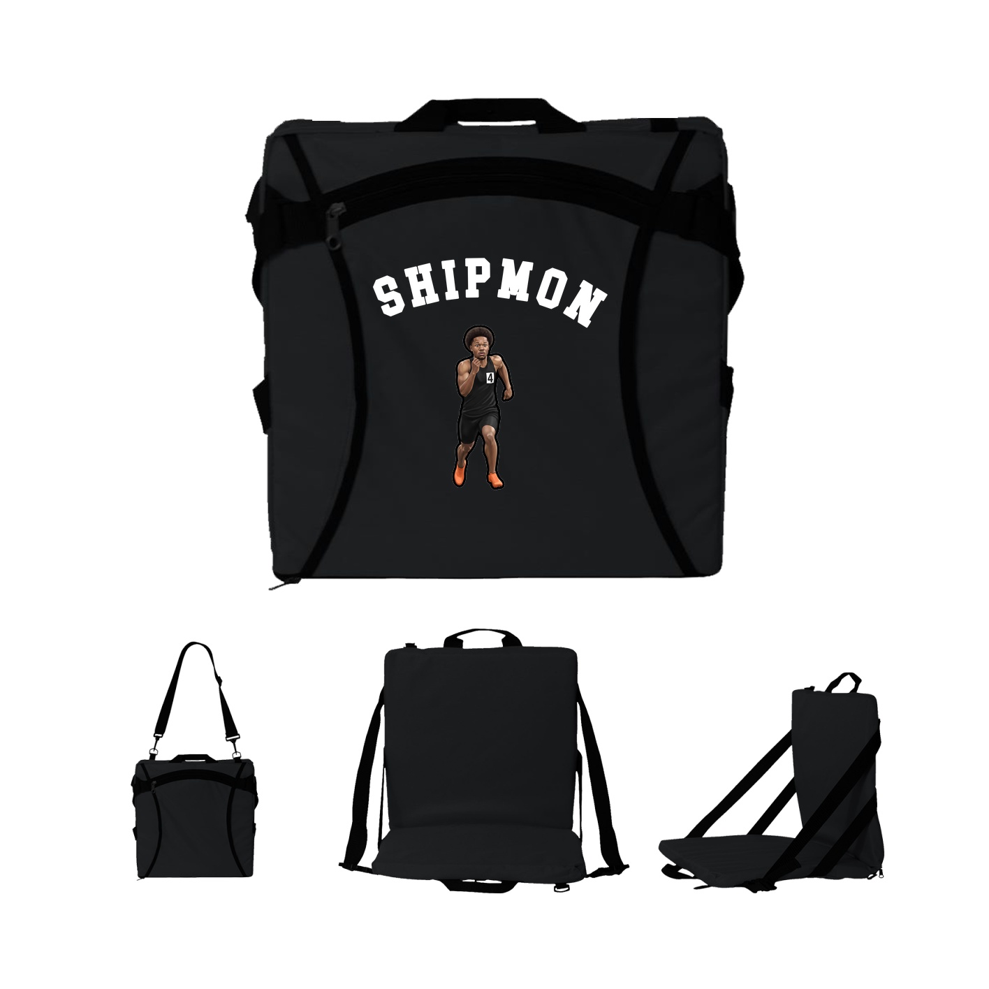 Folding Stadium Seat — Shirsey Arch in Black