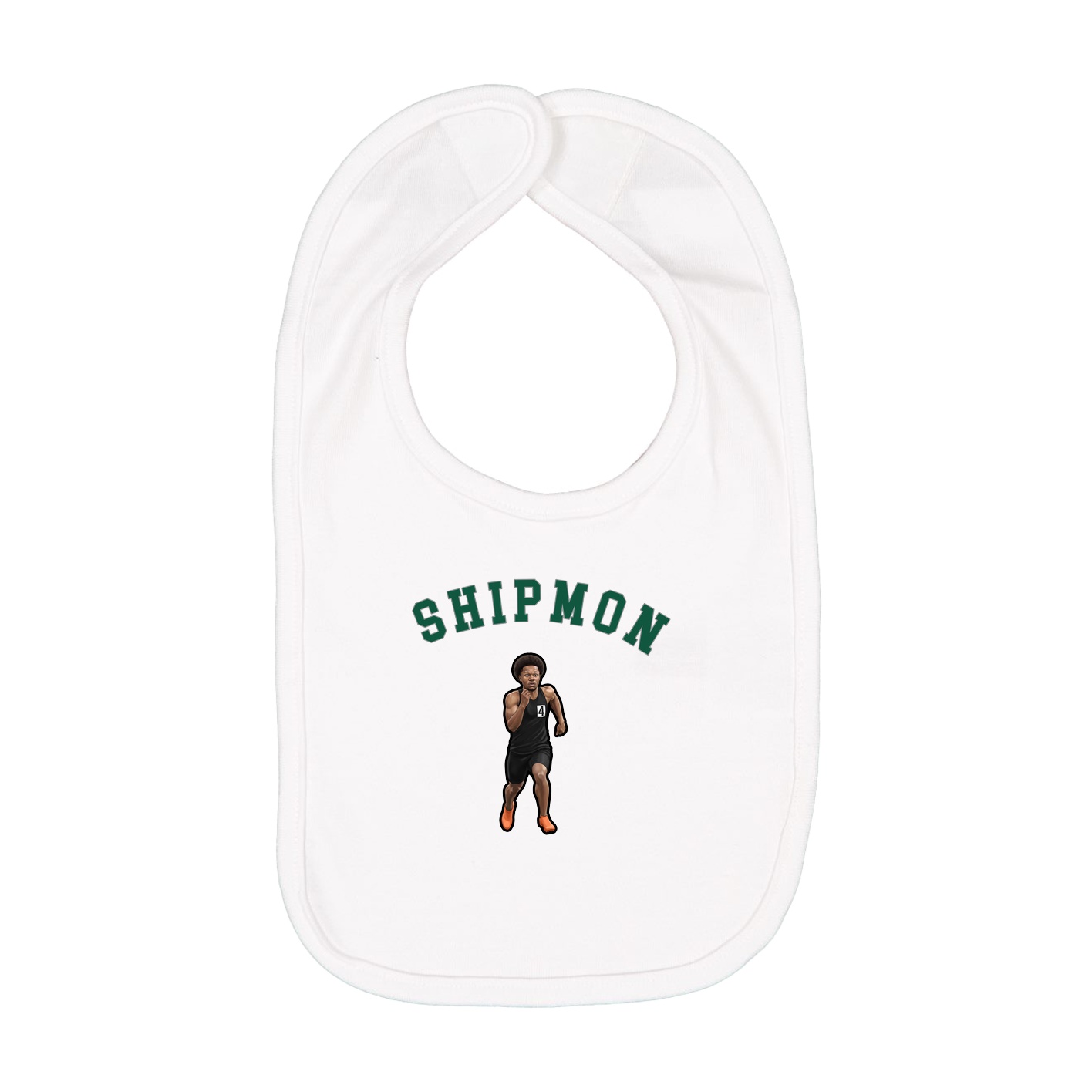 Infant Bib — Shirsey Arch in White