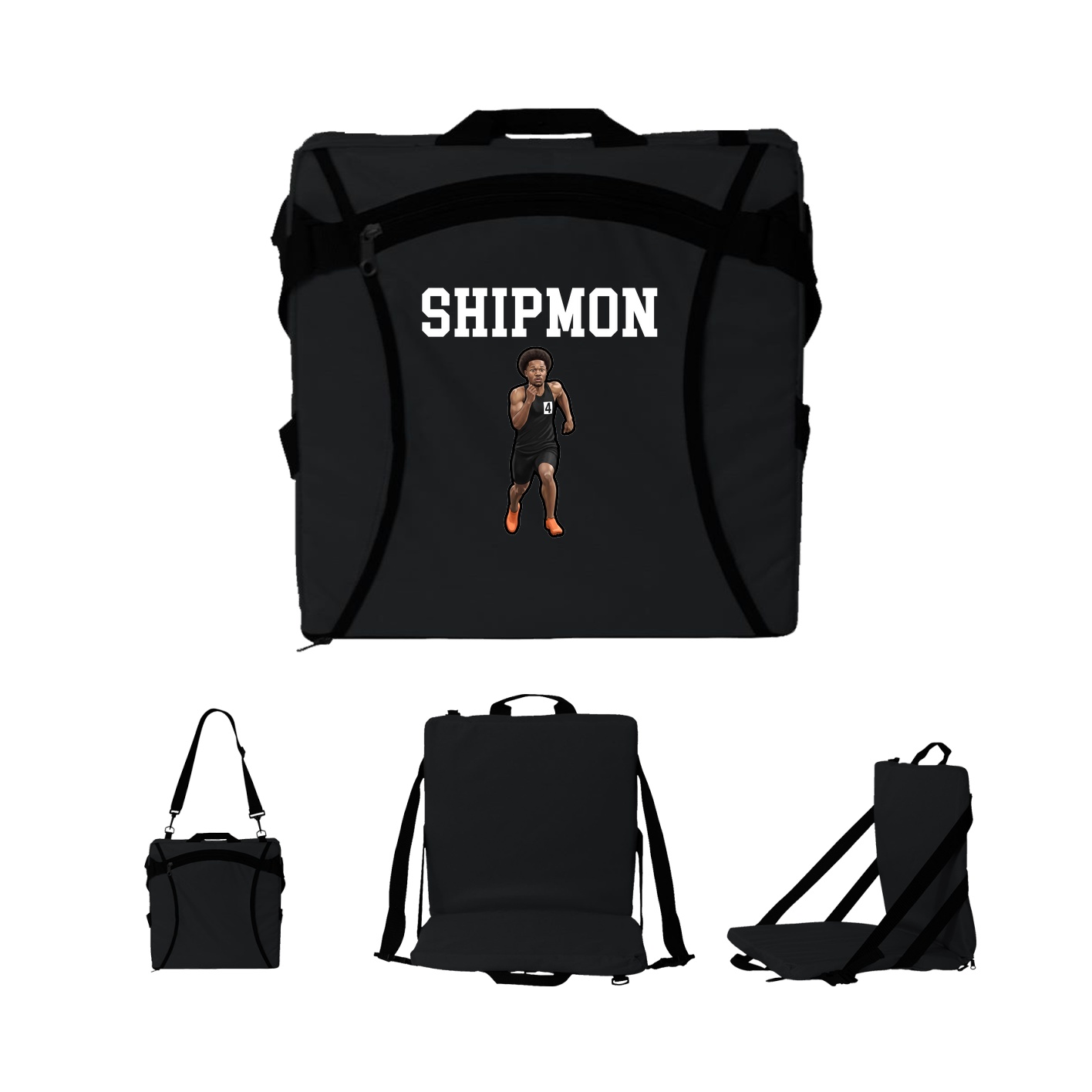 Folding Stadium Seat — Shirsey in Black
