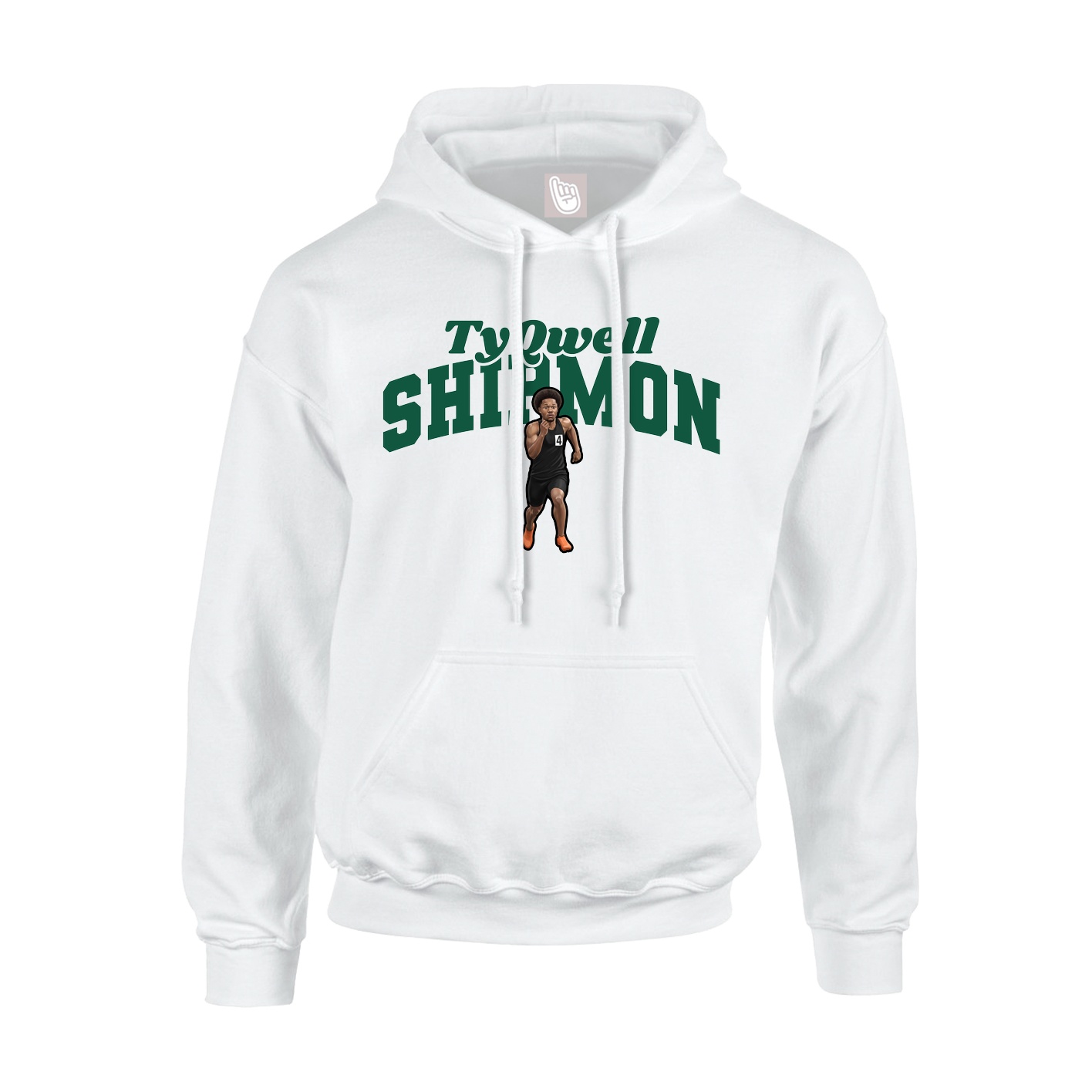 Youth Hoodie — Signature Arch in White