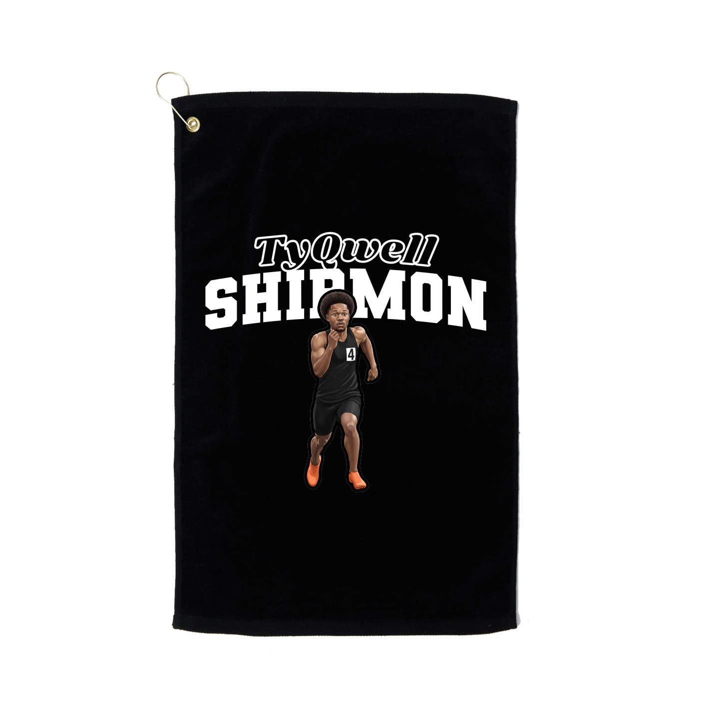 Golf Towel — Name Arch in Black