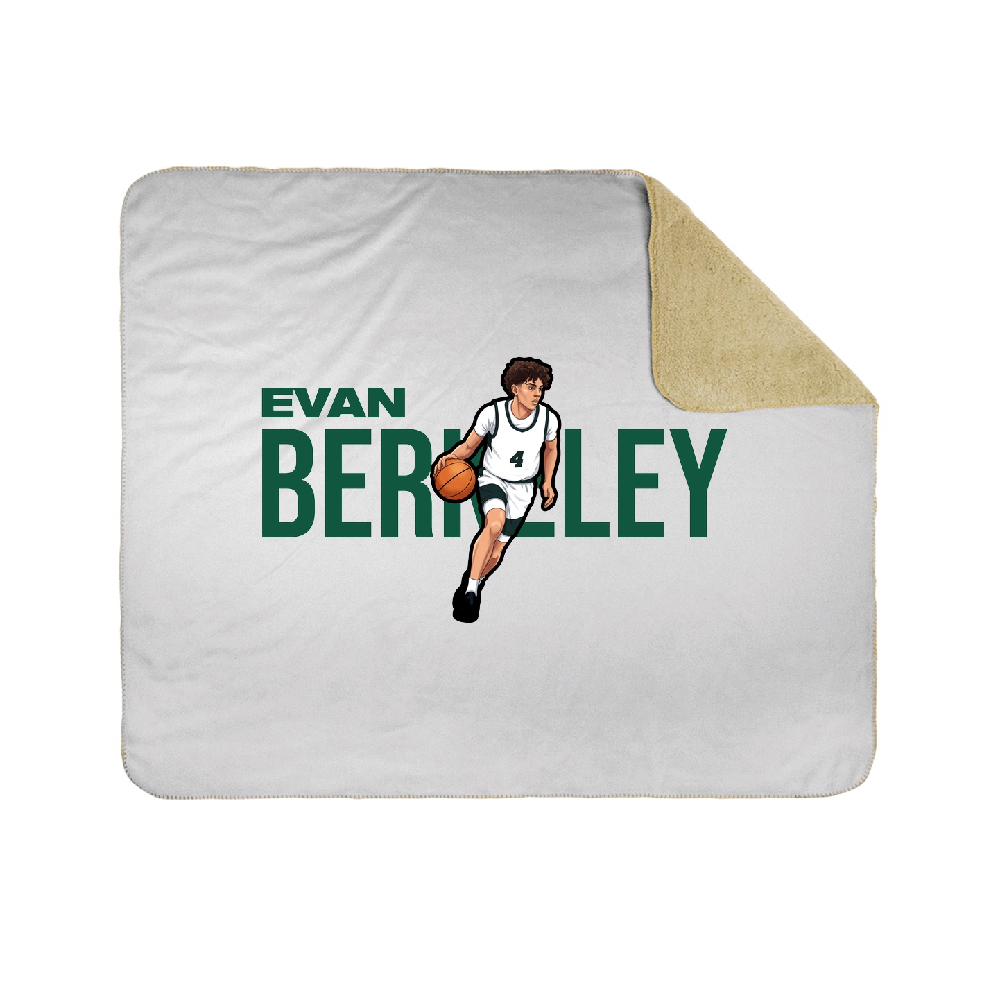 Throw Blanket — Player Name in White