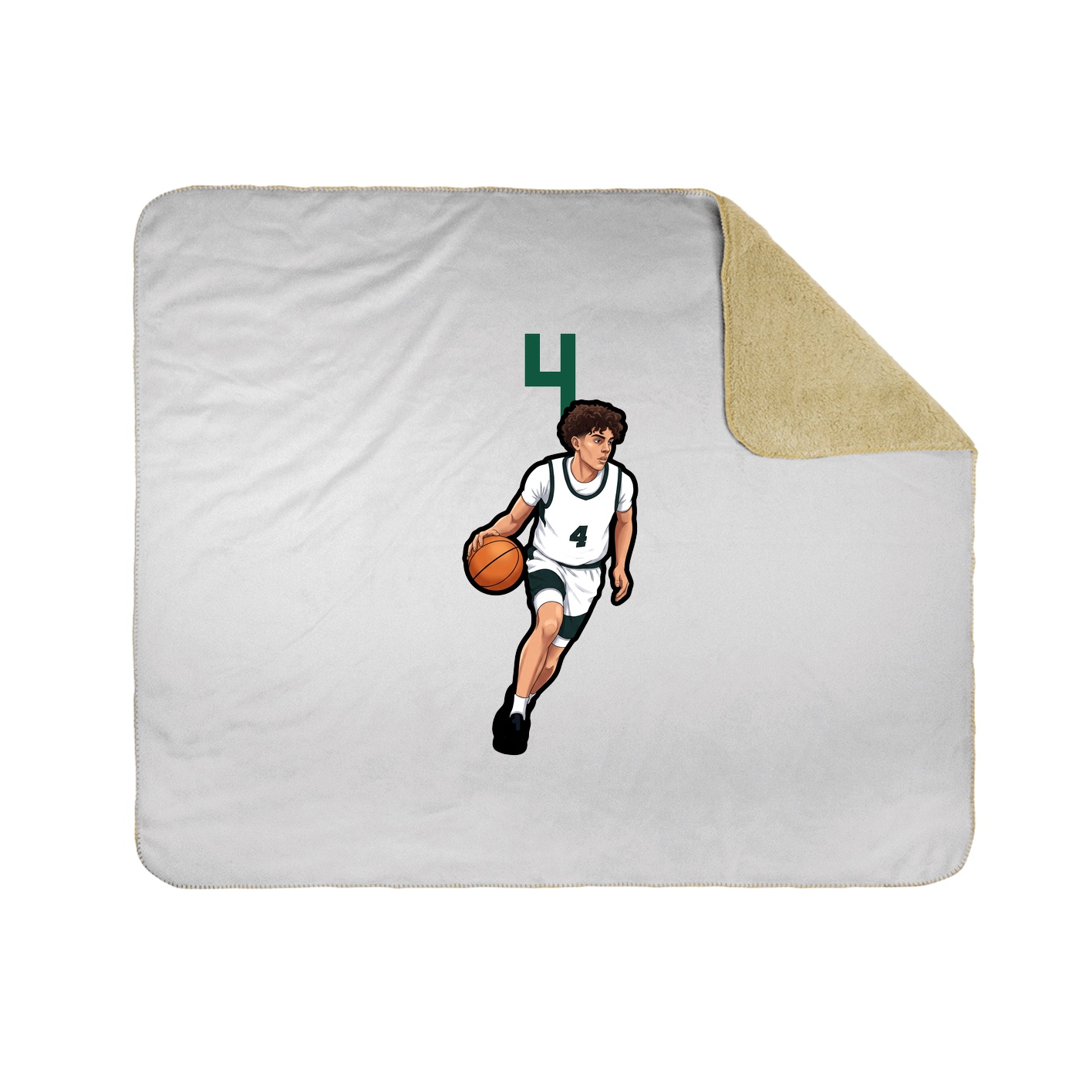 Throw Blanket — Number Top in White