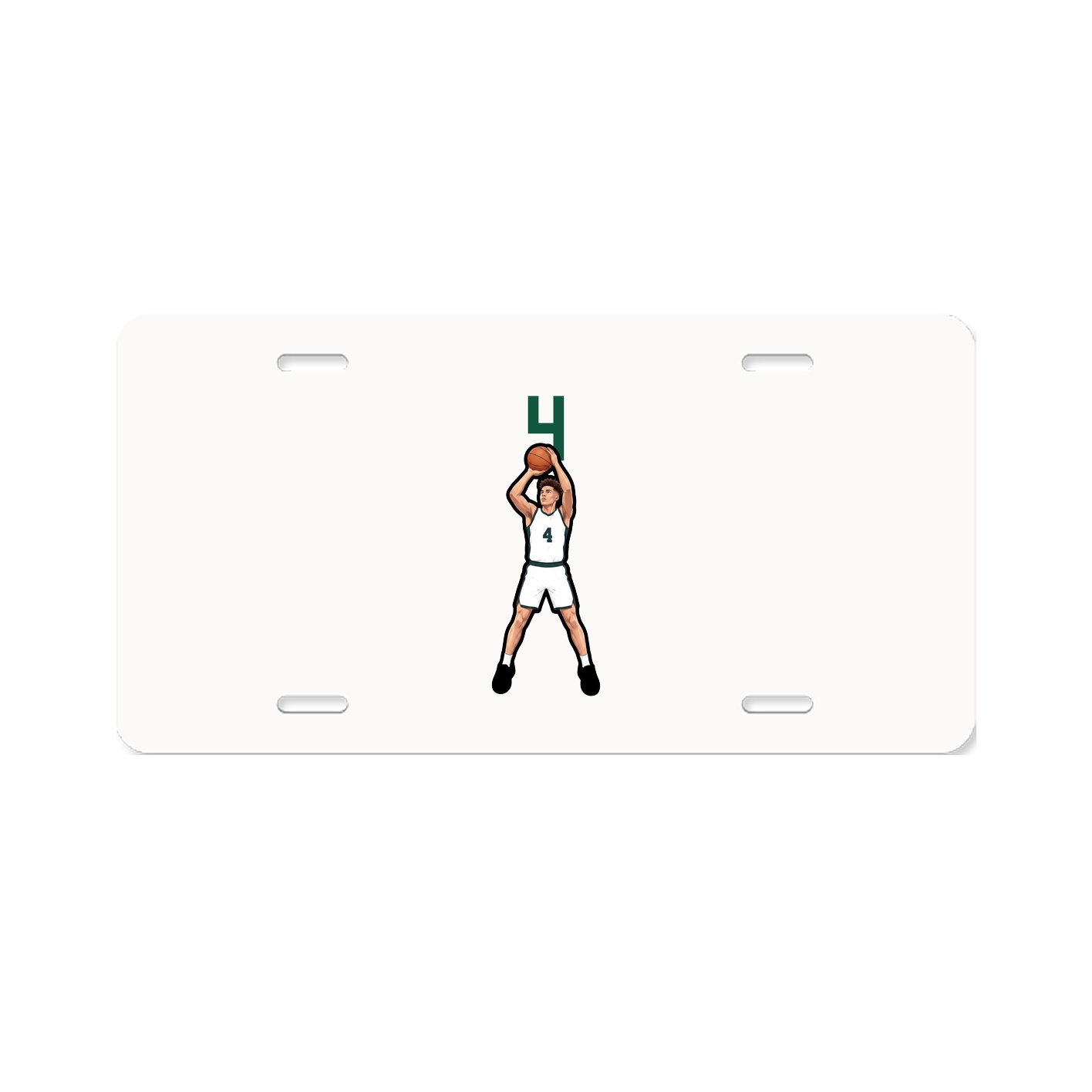 License Plate — Number Top in Classic
