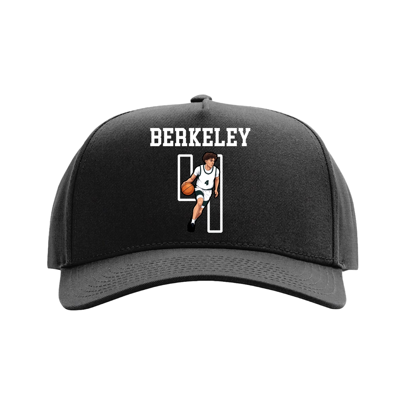 Full Fabric Five-Panel Champ Cap — Shirsey in Black