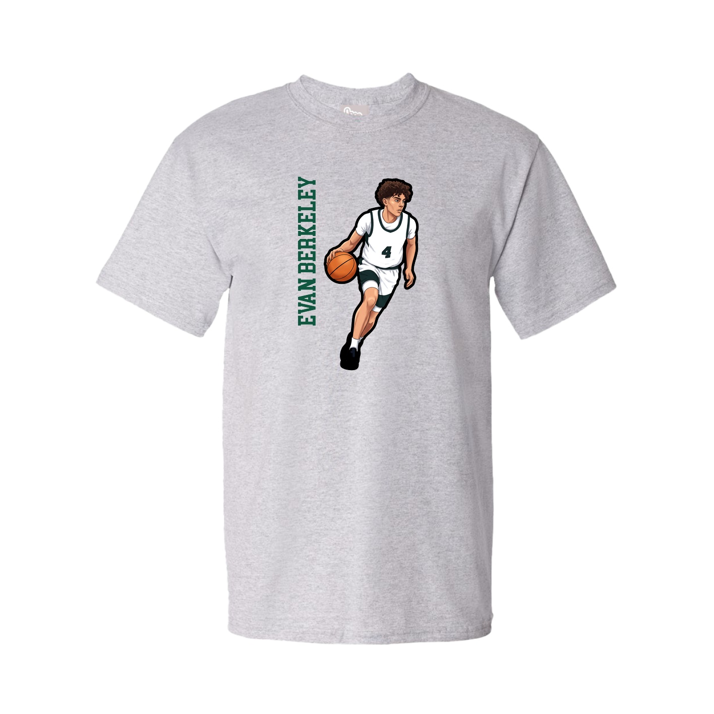 Tee — Name Vertical in Grey