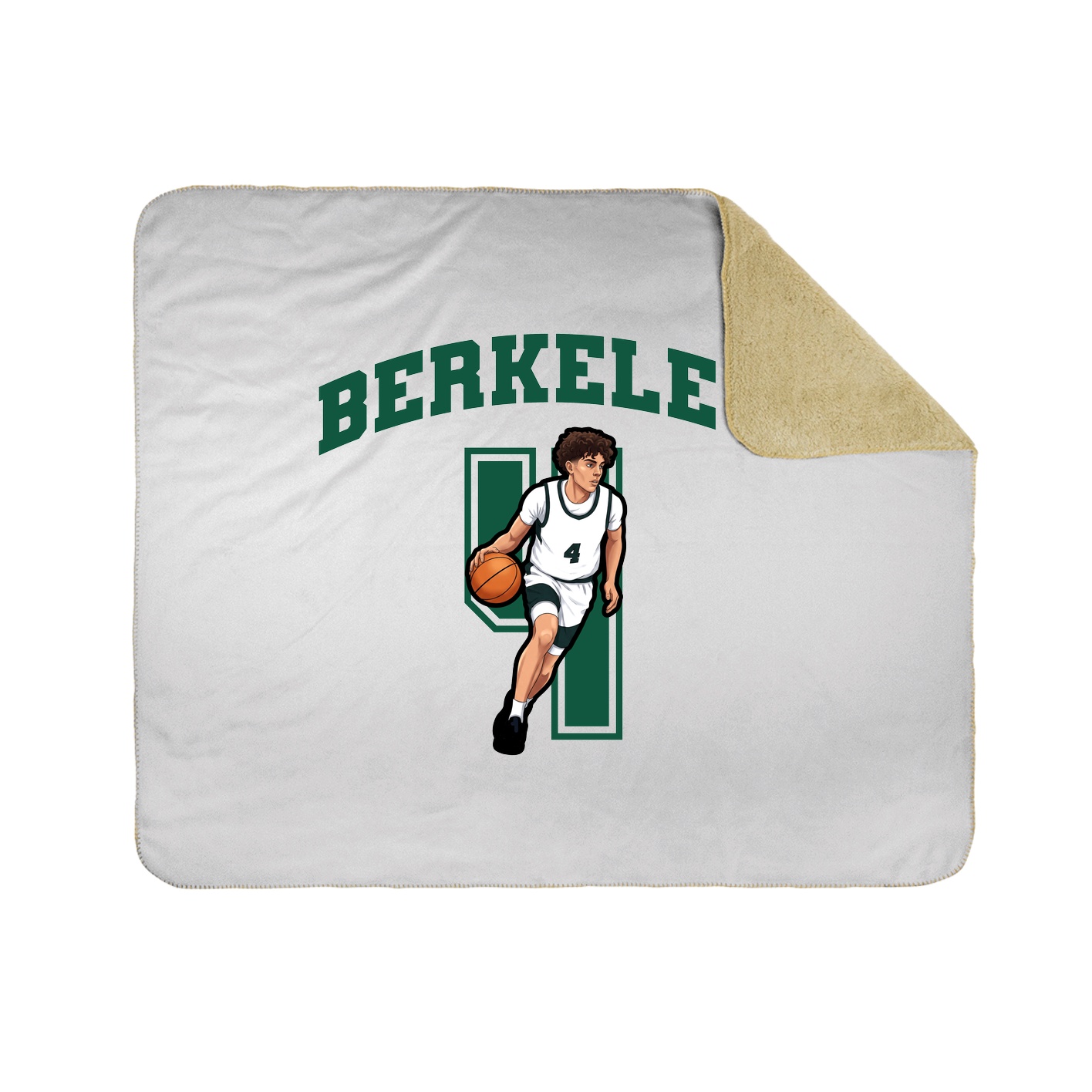 Throw Blanket — Number in White