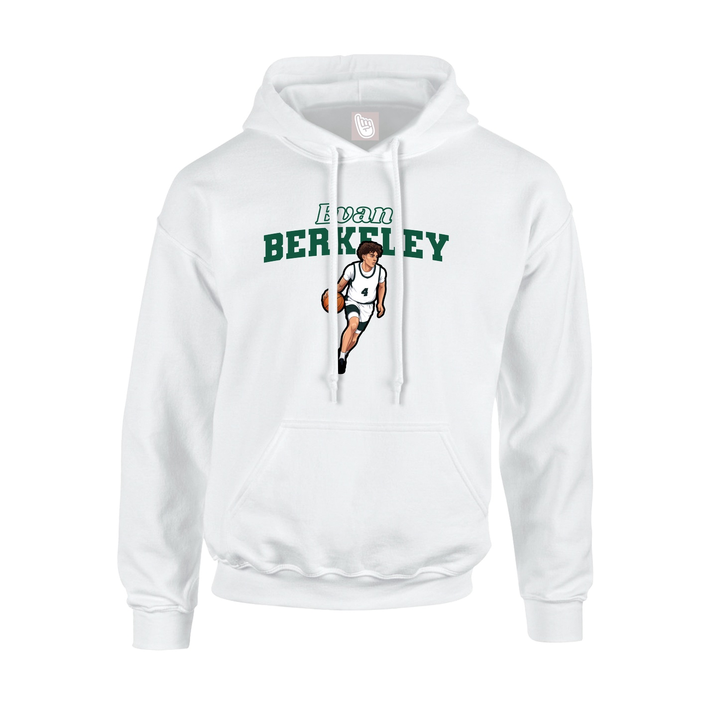 Hoodie — Name Arch in White