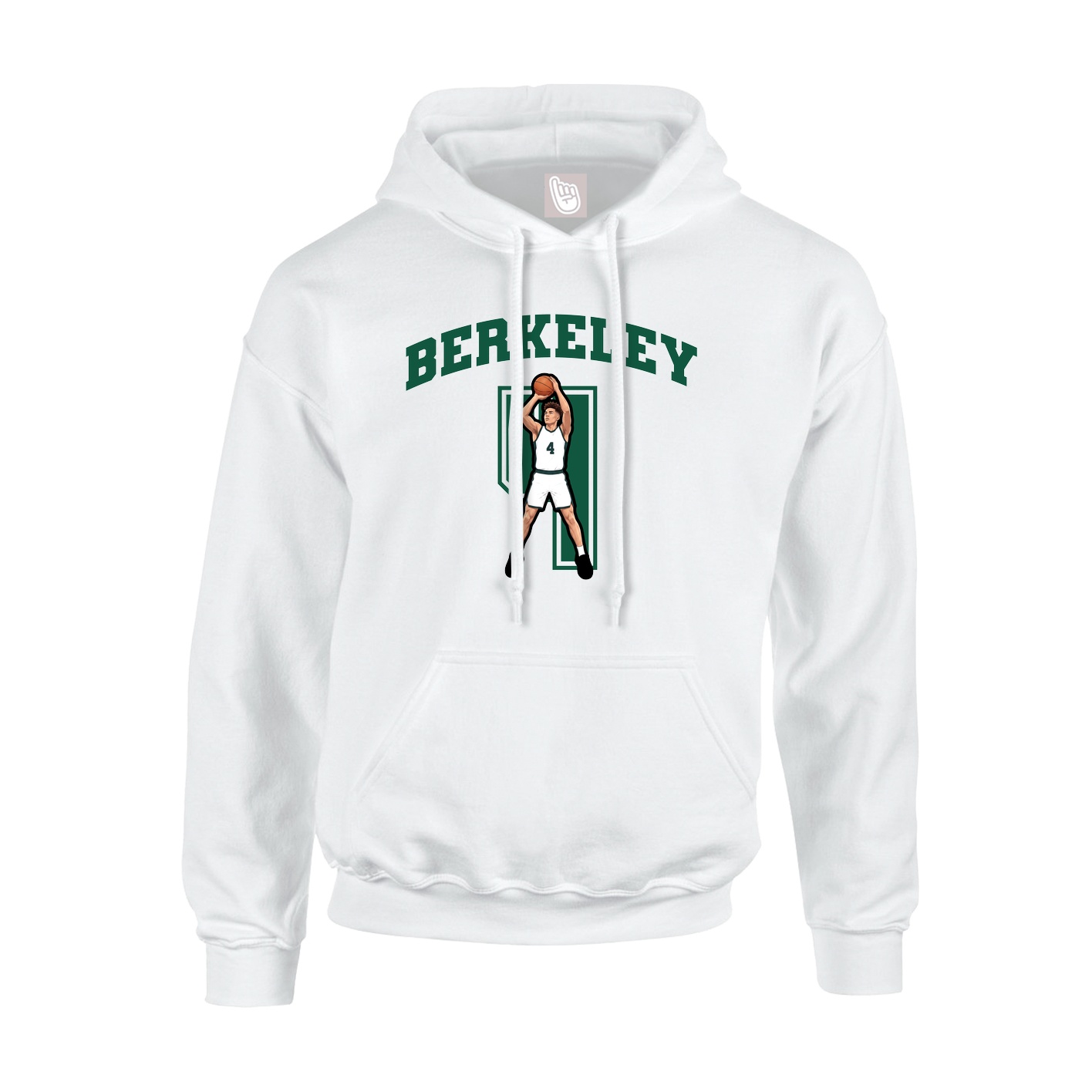 Youth Hoodie — Number in White