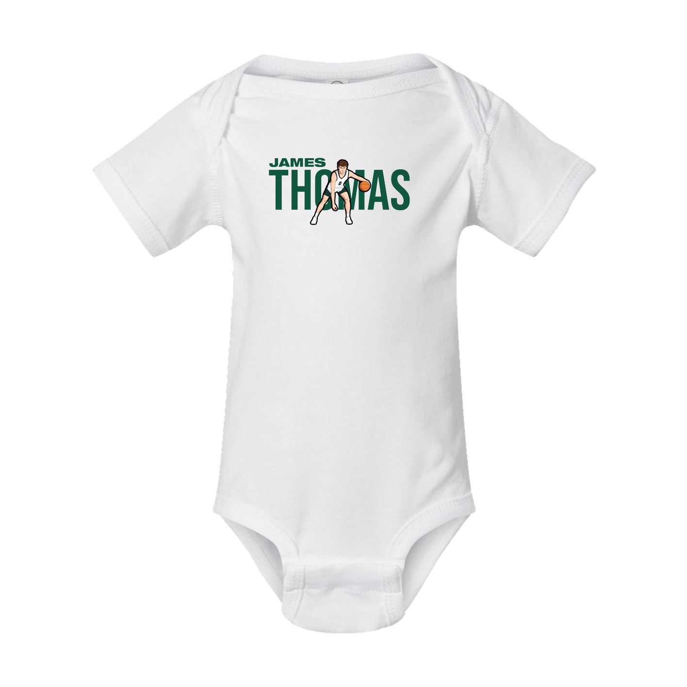 Baby Onesie — Player Name in White