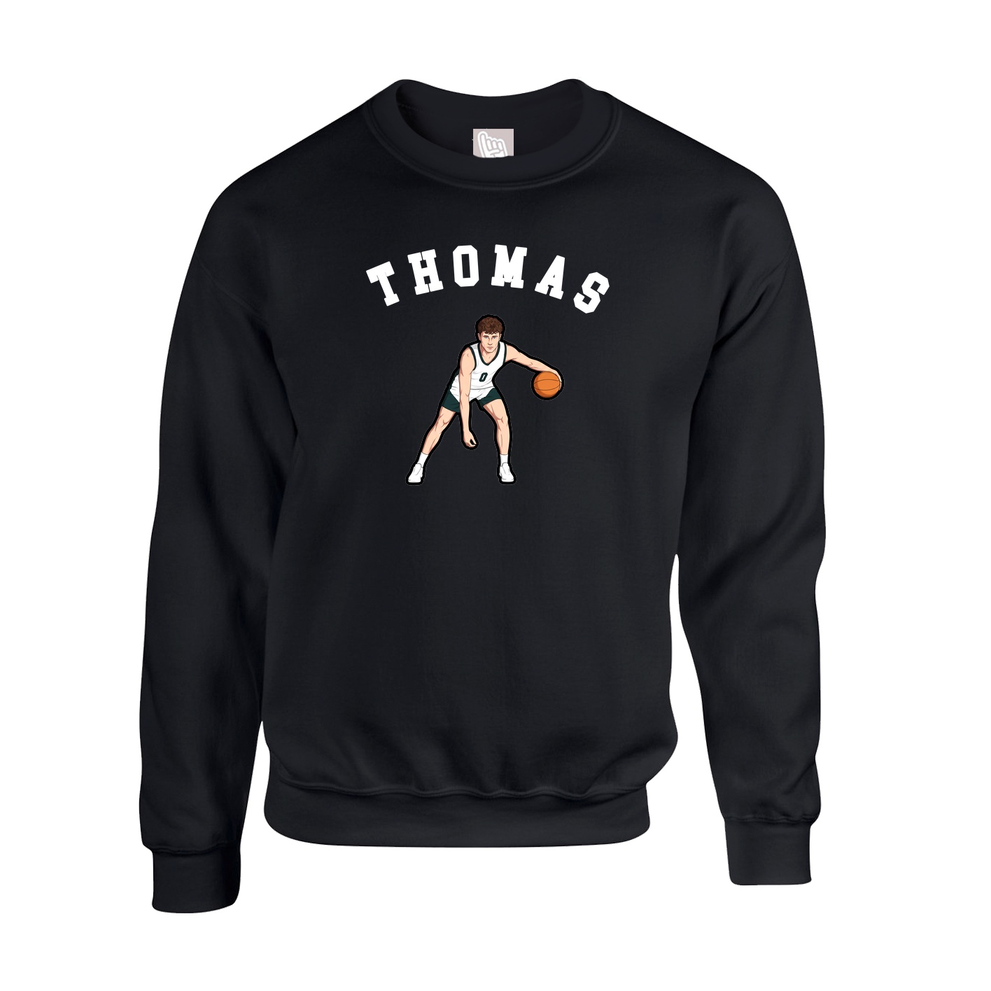 Fleece Crew — Shirsey Arch in Black
