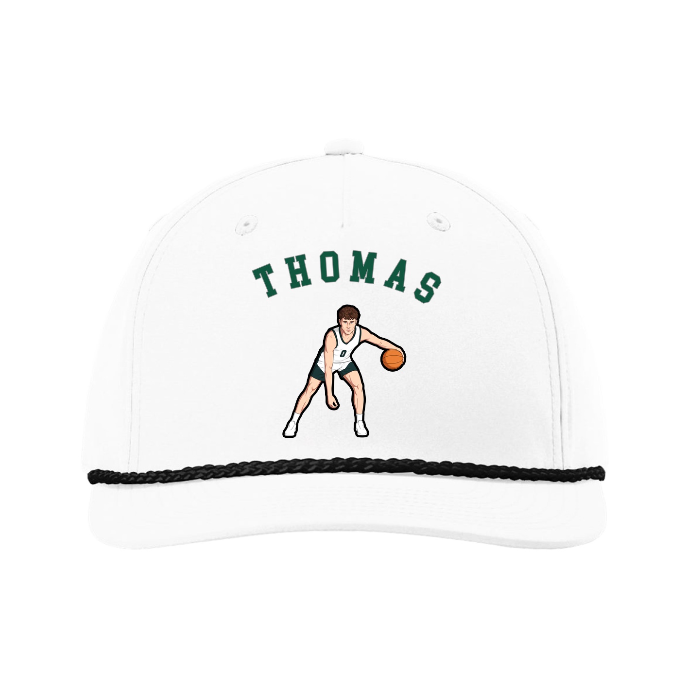 Five-Panel Classic Rope Cap — Shirsey Arch in White