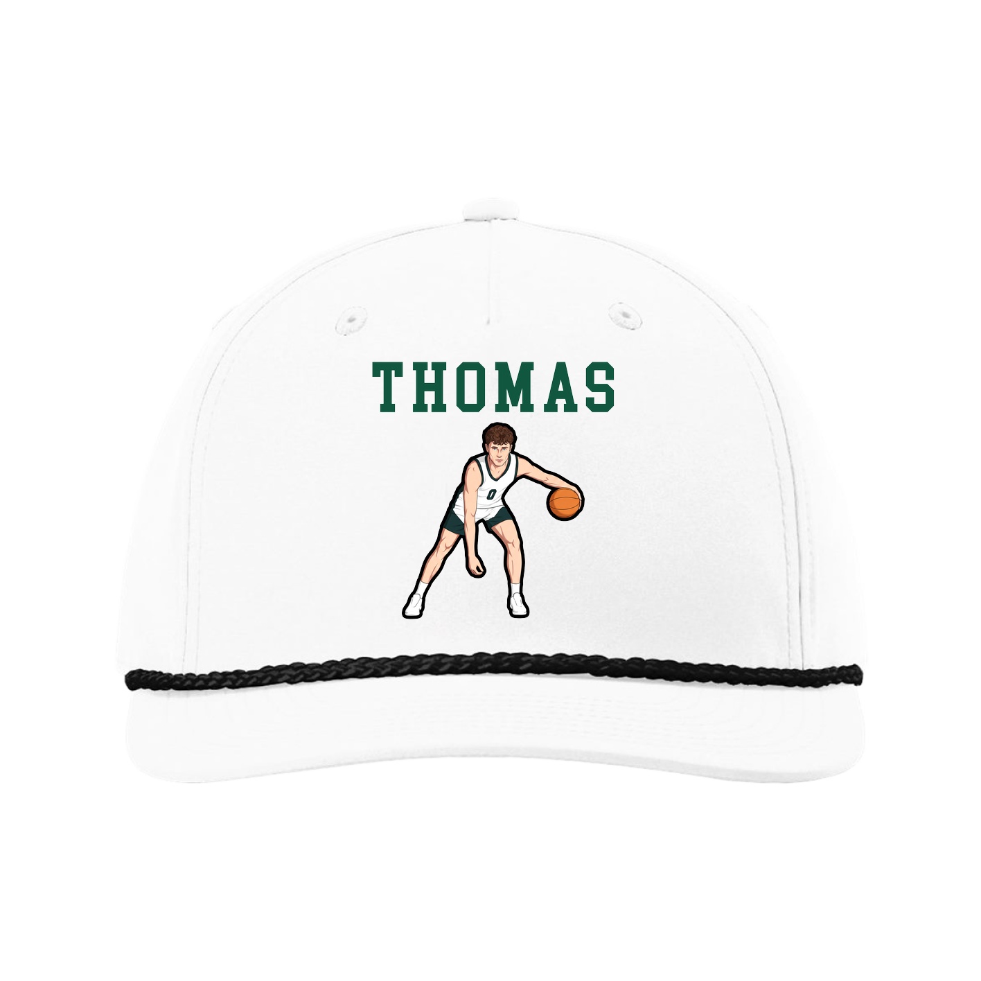 Five-Panel Classic Rope Cap — Shirsey in White