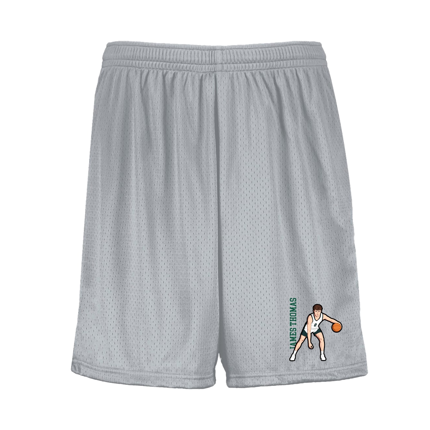 Shorts — Name Vertical in Silver