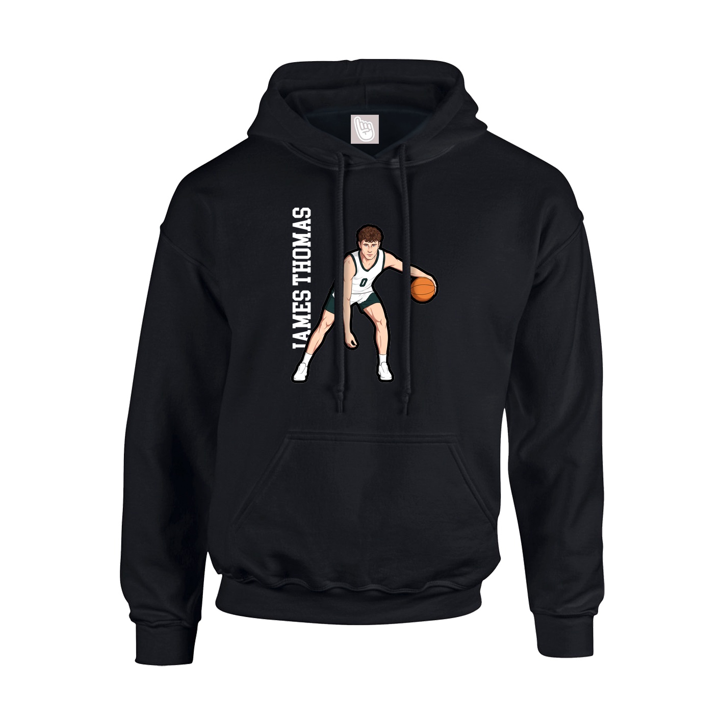 Hoodie — Name Vertical in Black