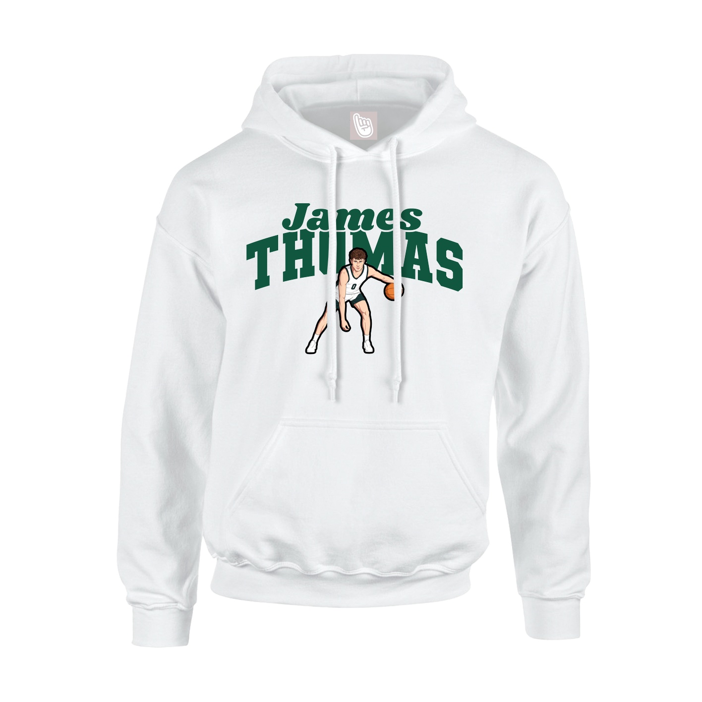 Youth Hoodie — Signature Arch in White