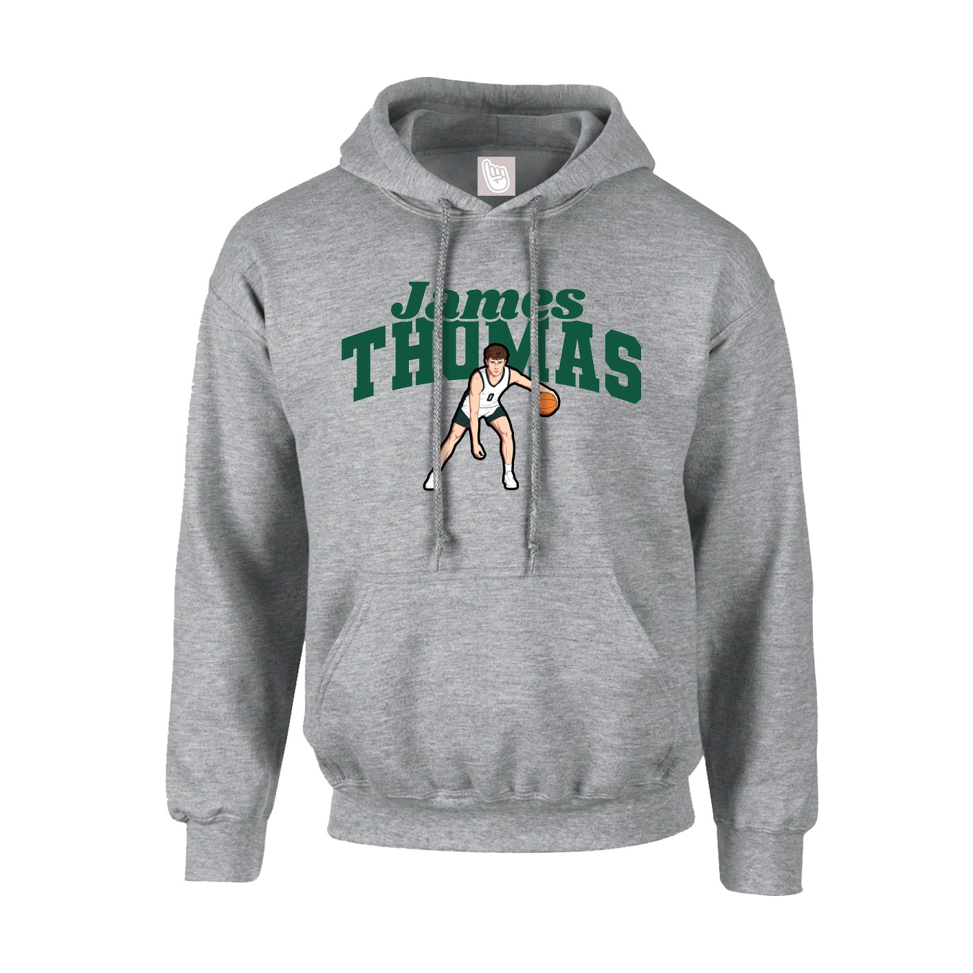 Youth Hoodie — Signature Arch in Grey