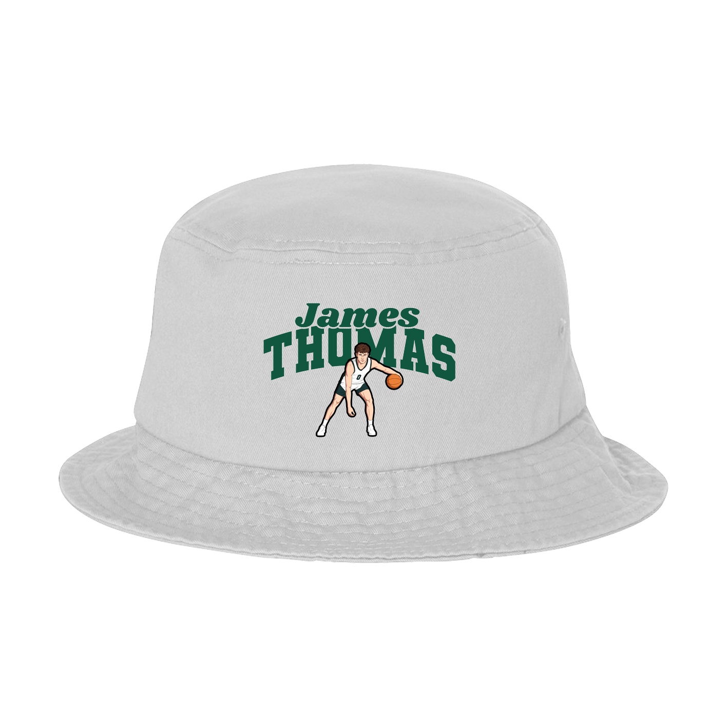 Bucket Cap — Signature Arch in White