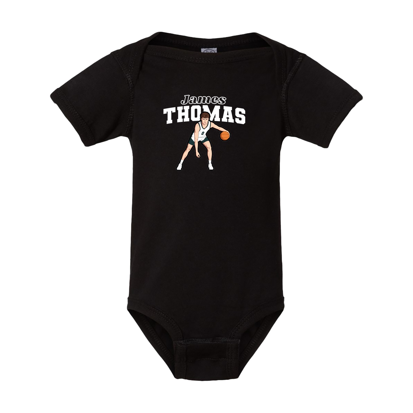 Baby Onesie — Name Arch in Black
