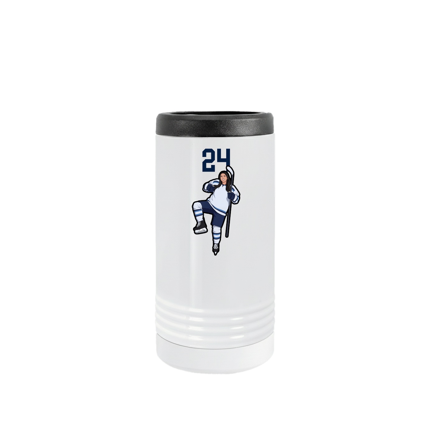 Slim Beverage Holder — Number Top in White