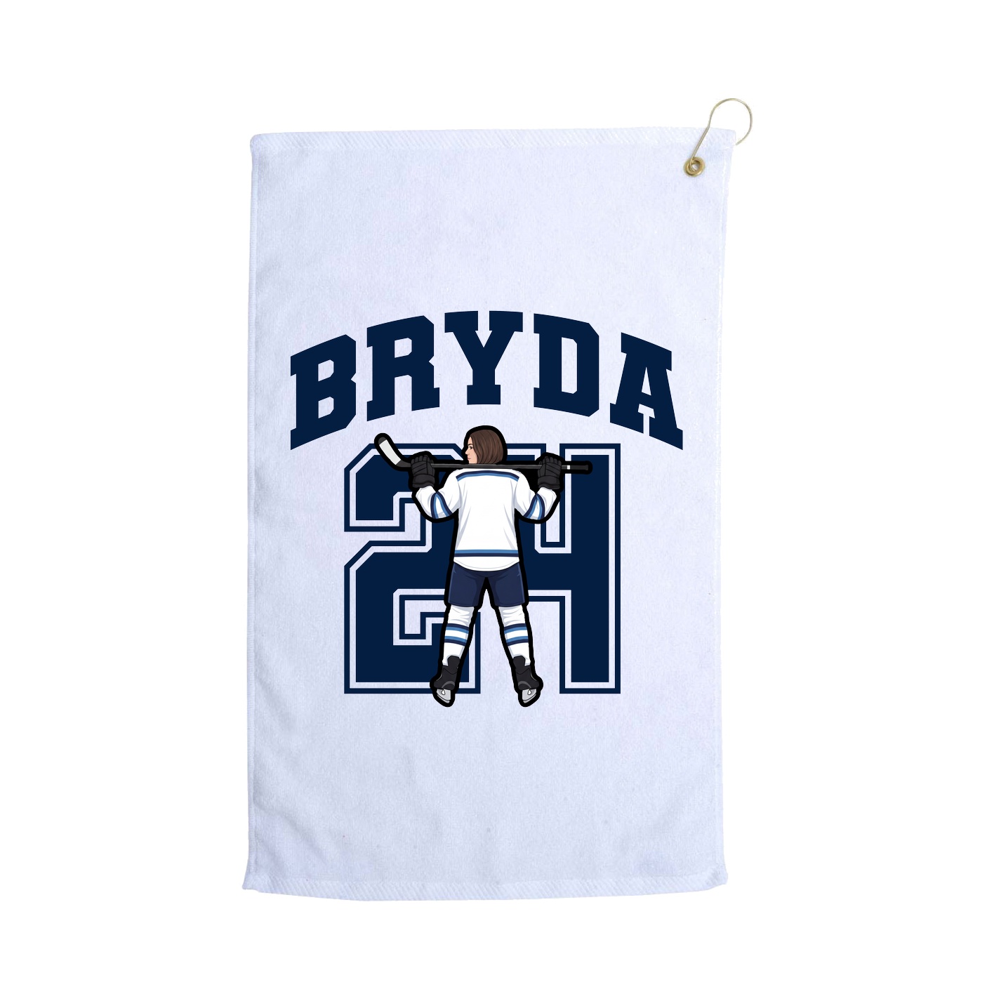 Golf Towel — Number in White