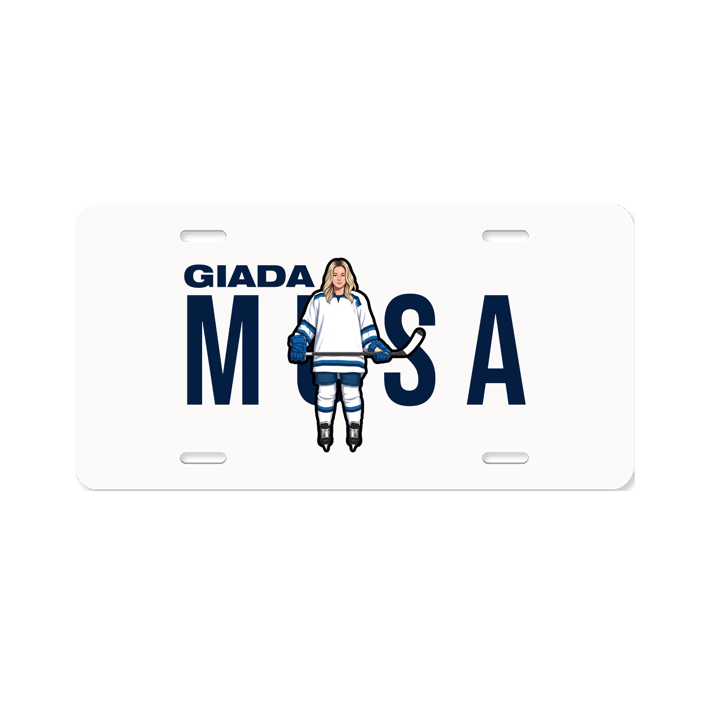 License Plate — Player Name in Classic