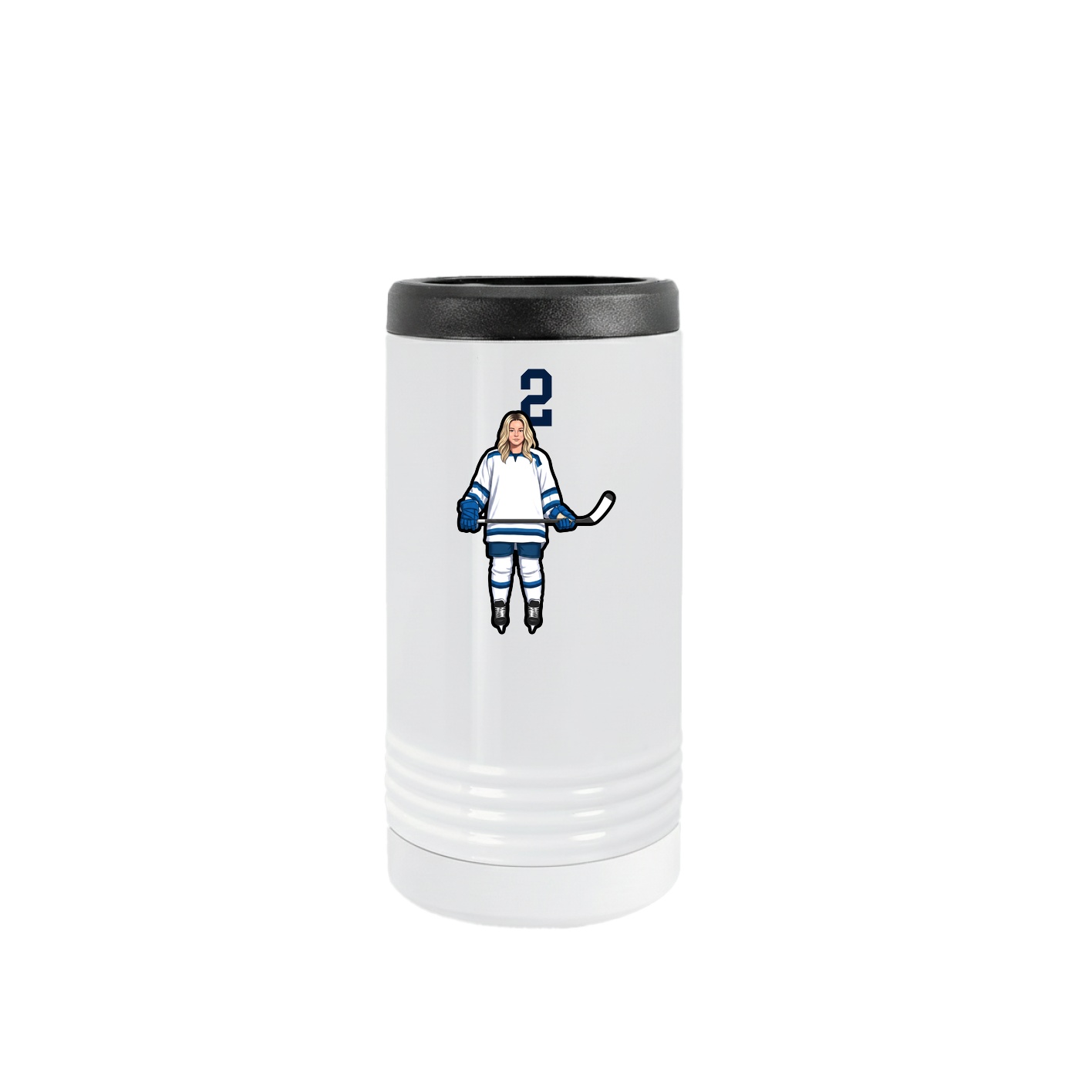 Slim Beverage Holder — Number Top in White