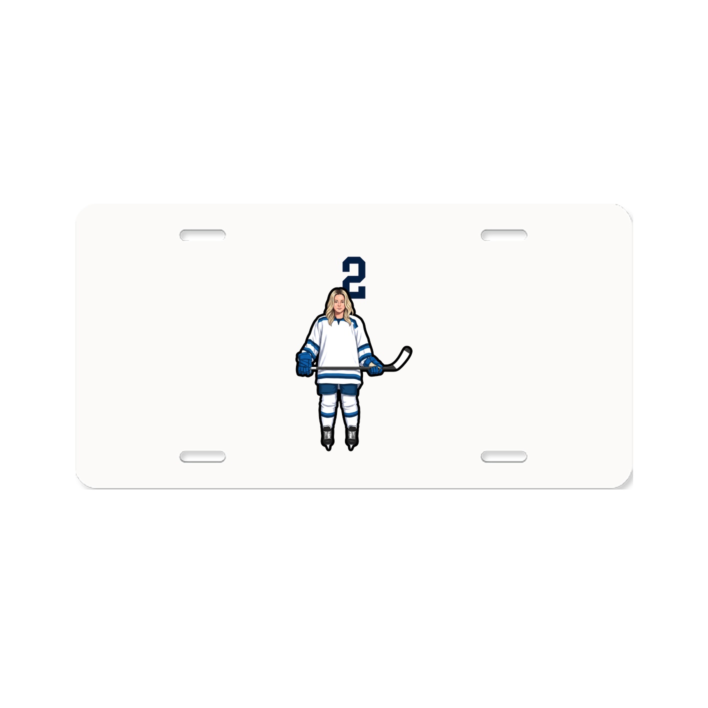 License Plate — Number Top in Classic