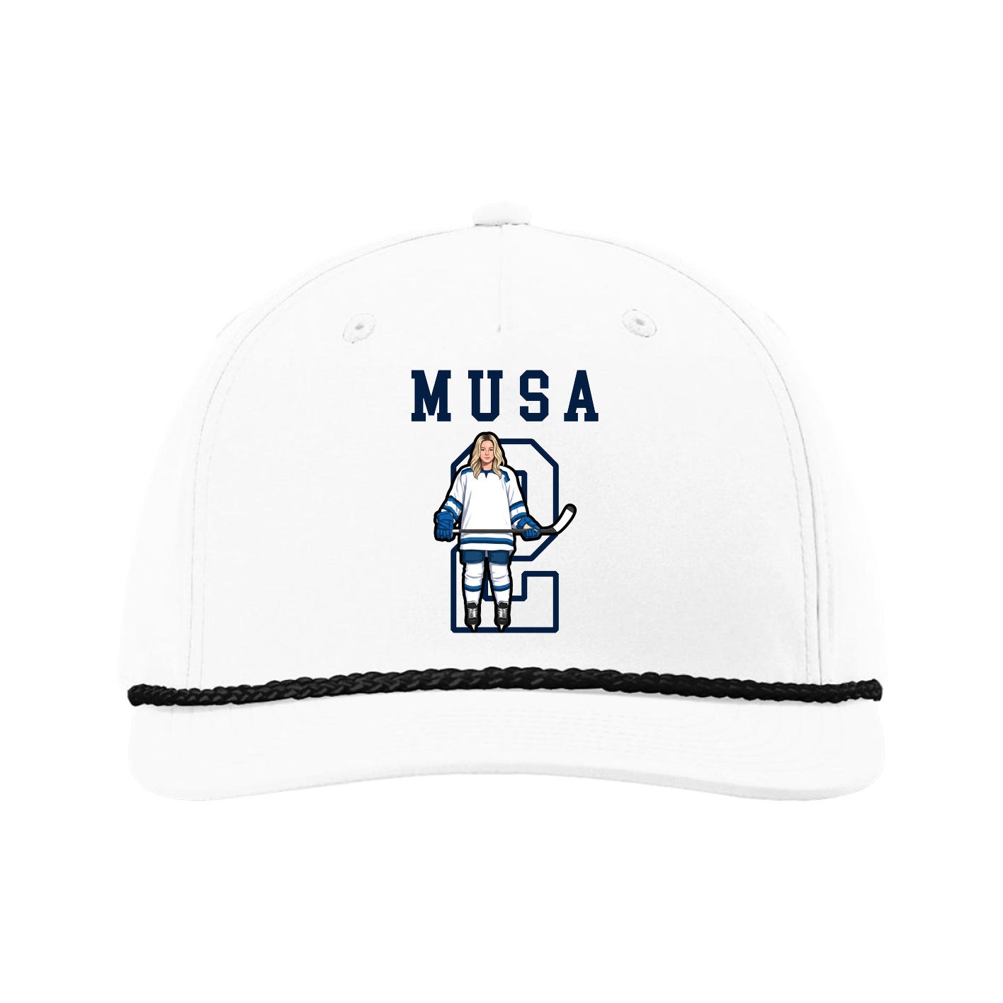 Five-Panel Classic Rope Cap — Shirsey in White
