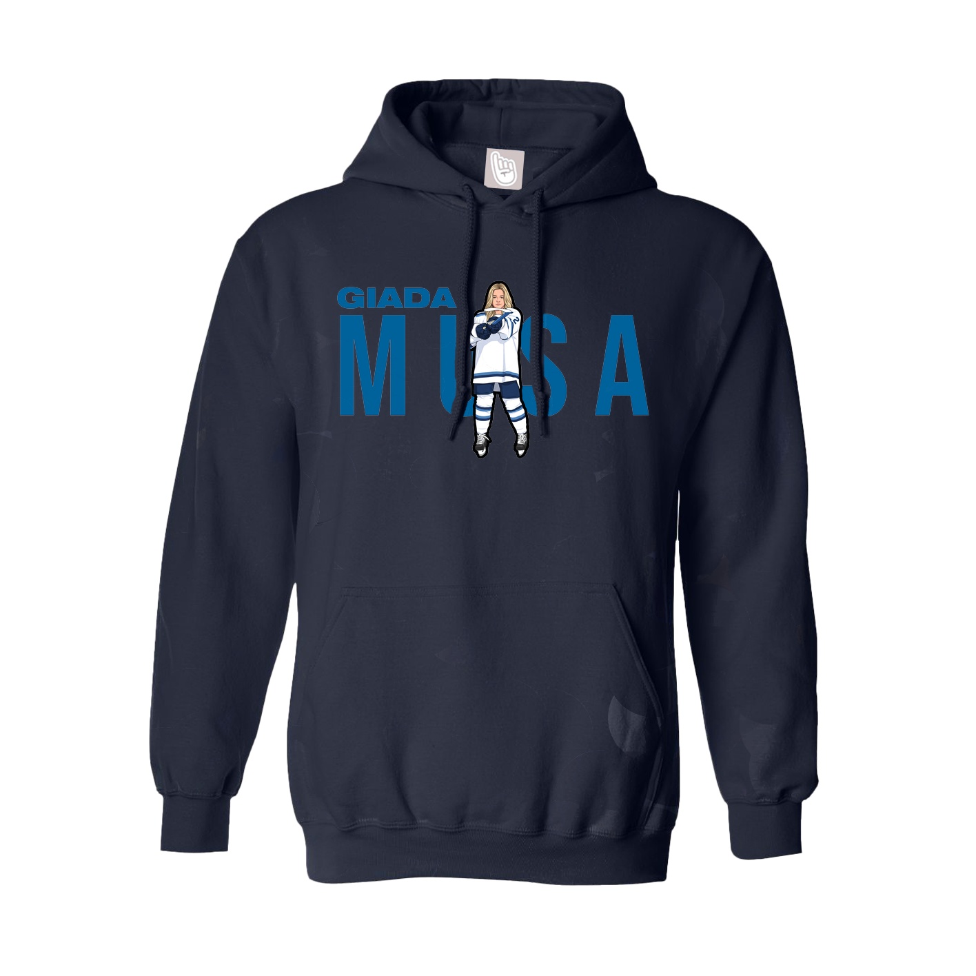 Hoodie — Player Name in Navy
