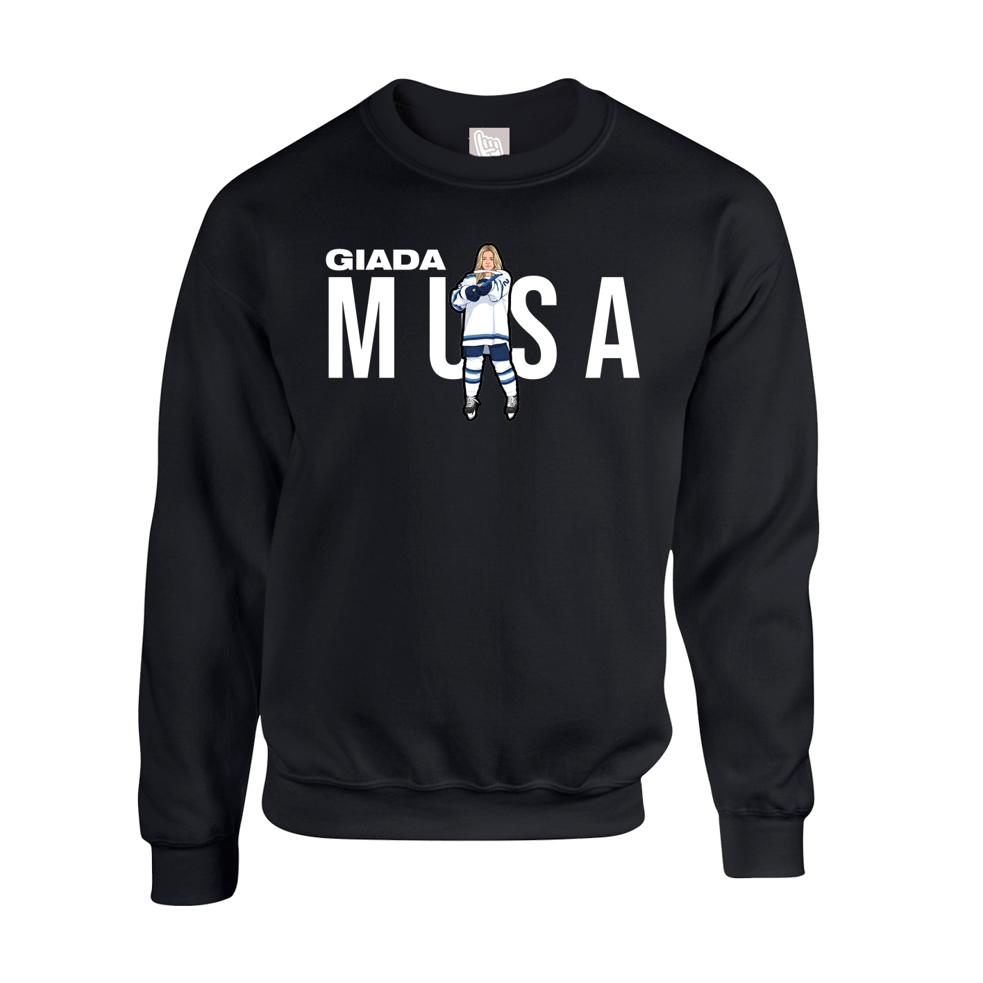 Fleece Crew — Player Name in Black
