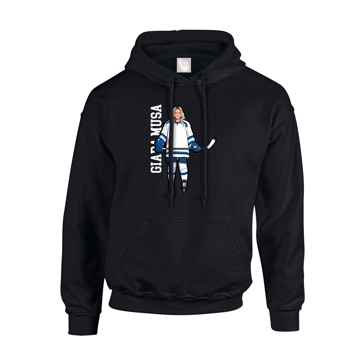 Youth Hoodie — Name Vertical in Black