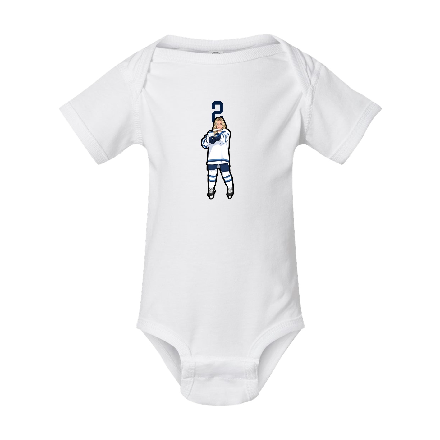 Baby Onesie — Number Top in White