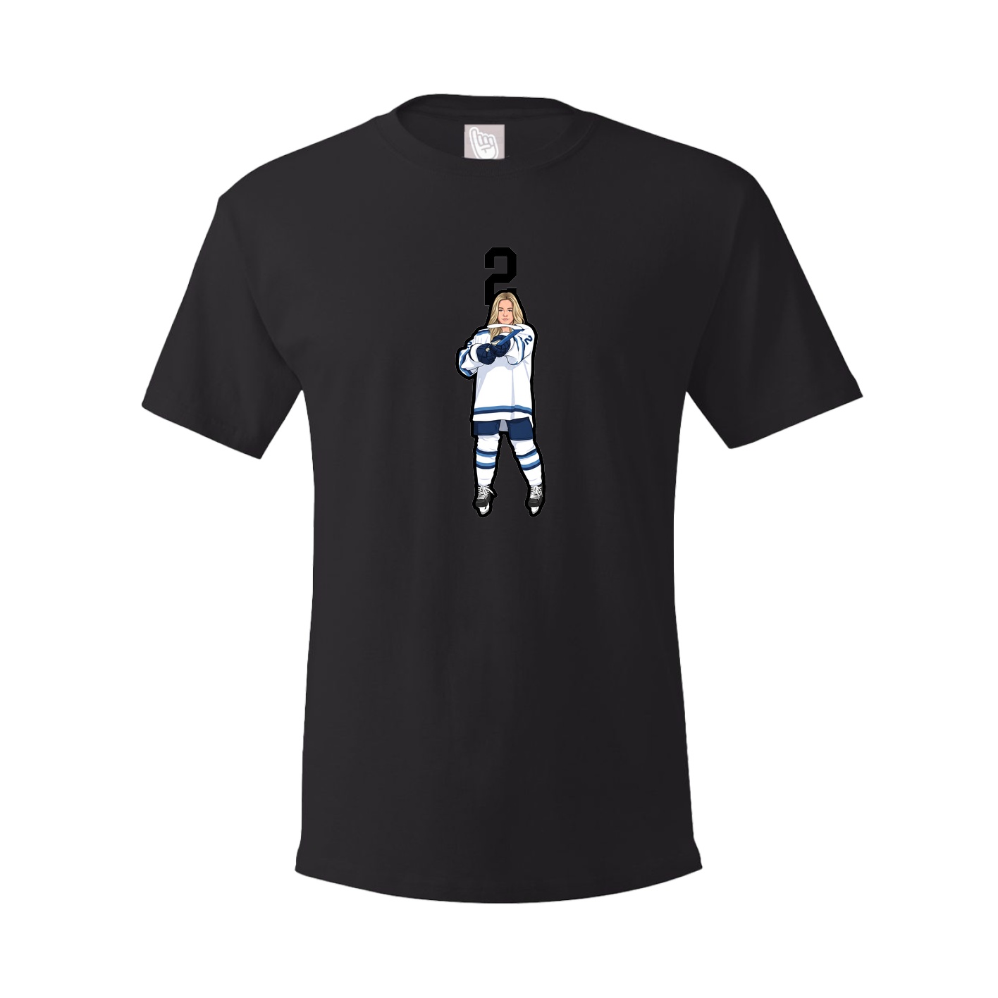 Youth Tee — Number Top in Black