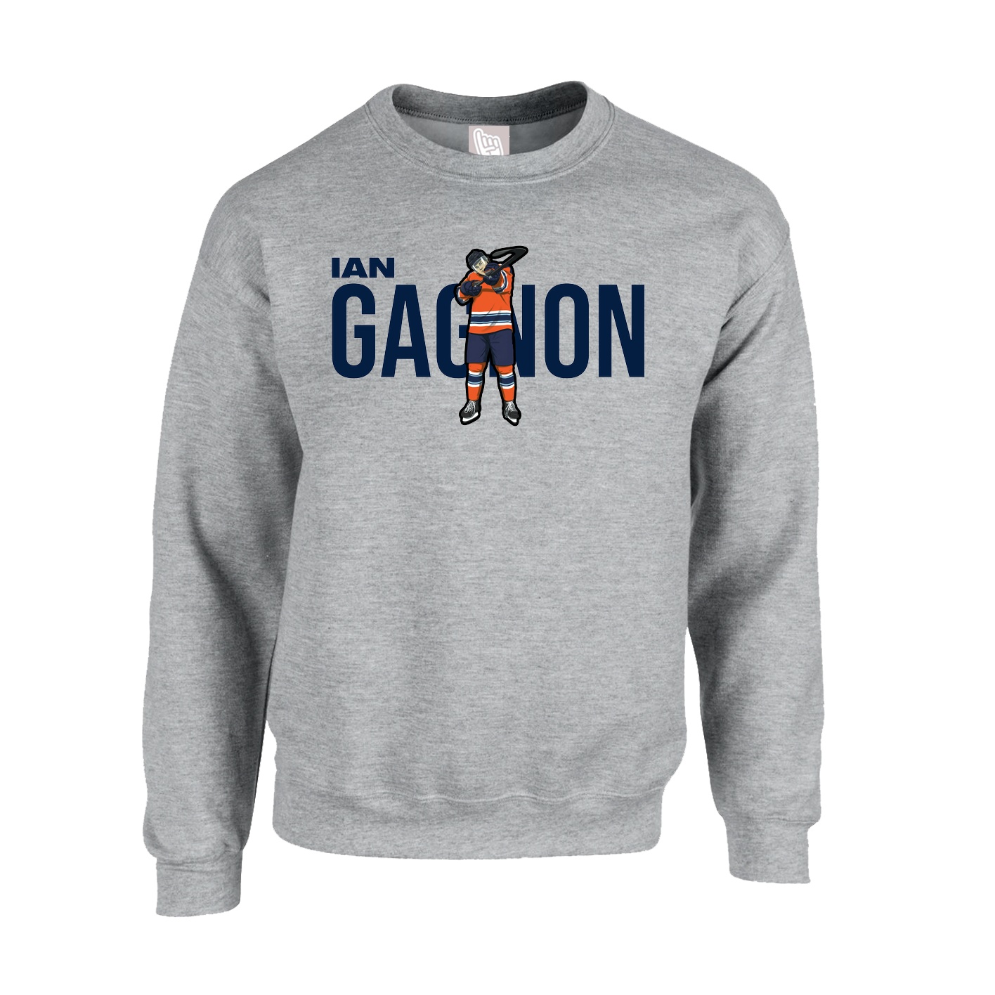 Fleece Crew — Player Name in Grey