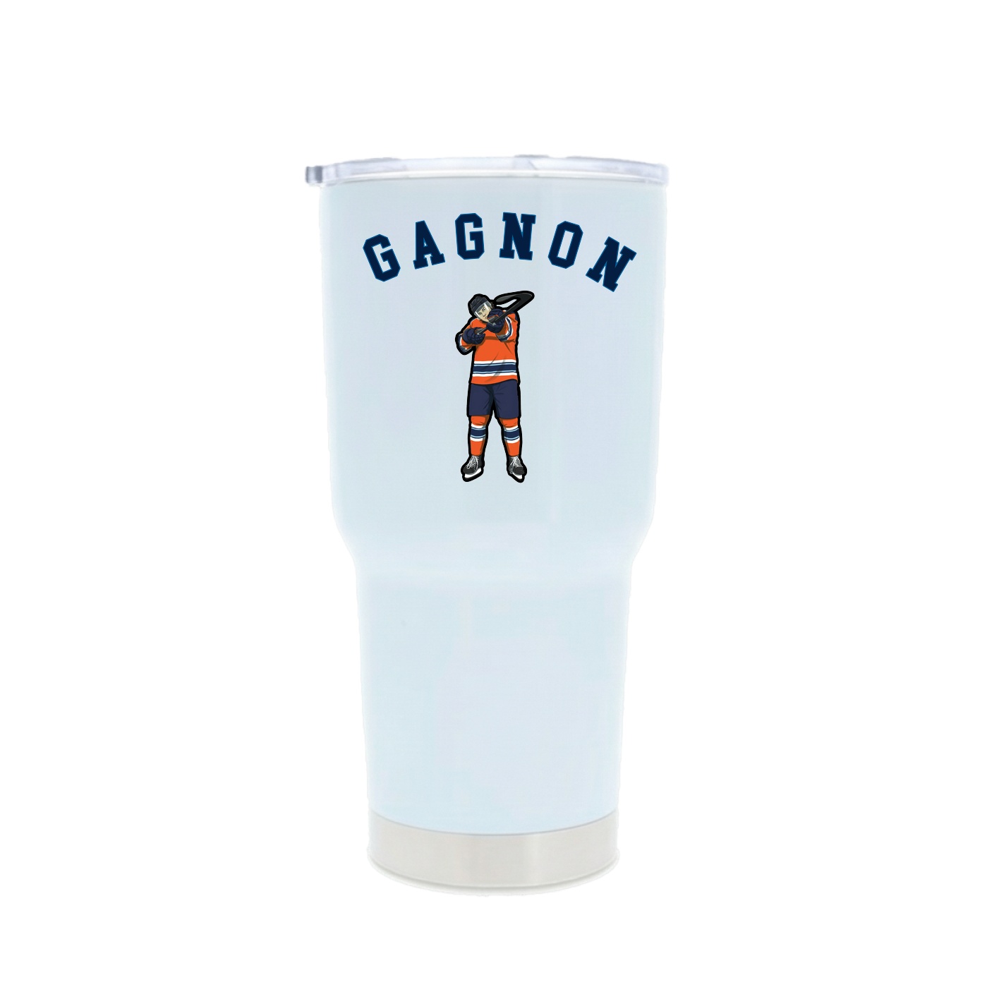 30oz Stainless Steel Tumbler — Shirsey Arch in White