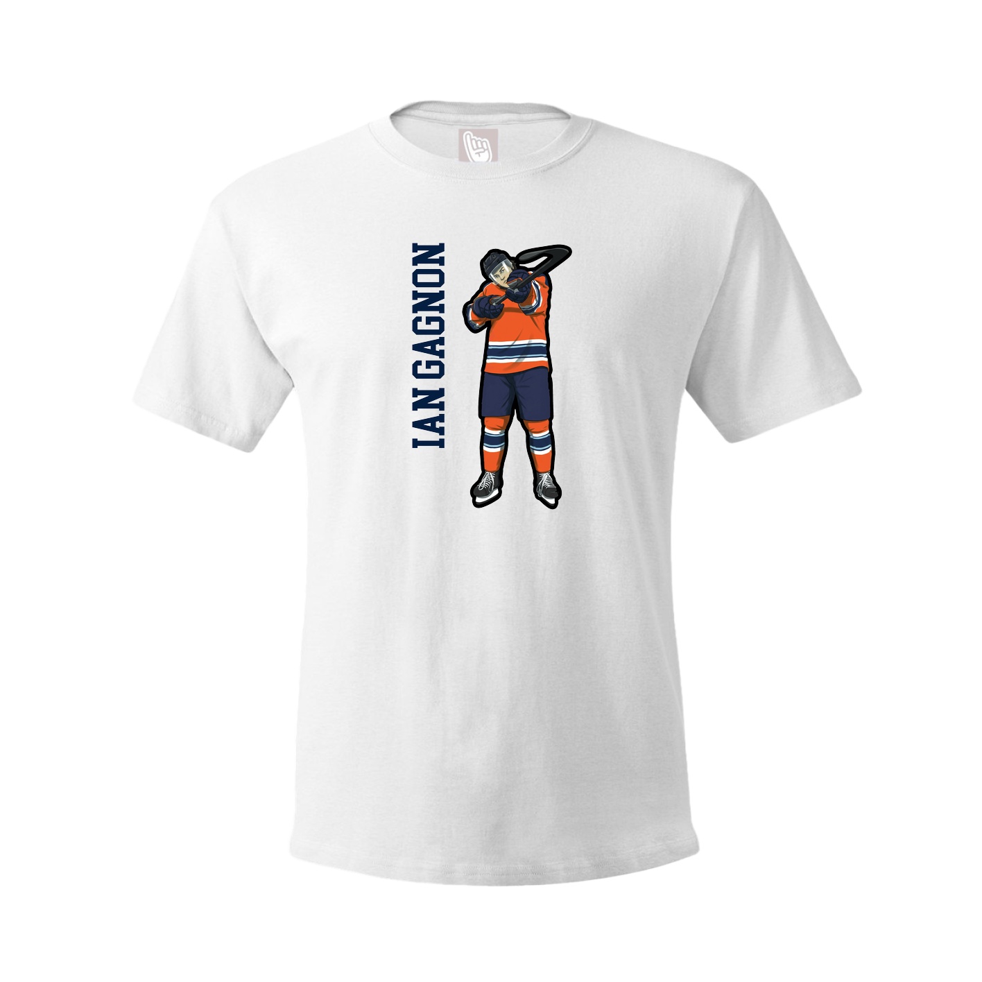 Tee — Name Vertical in White