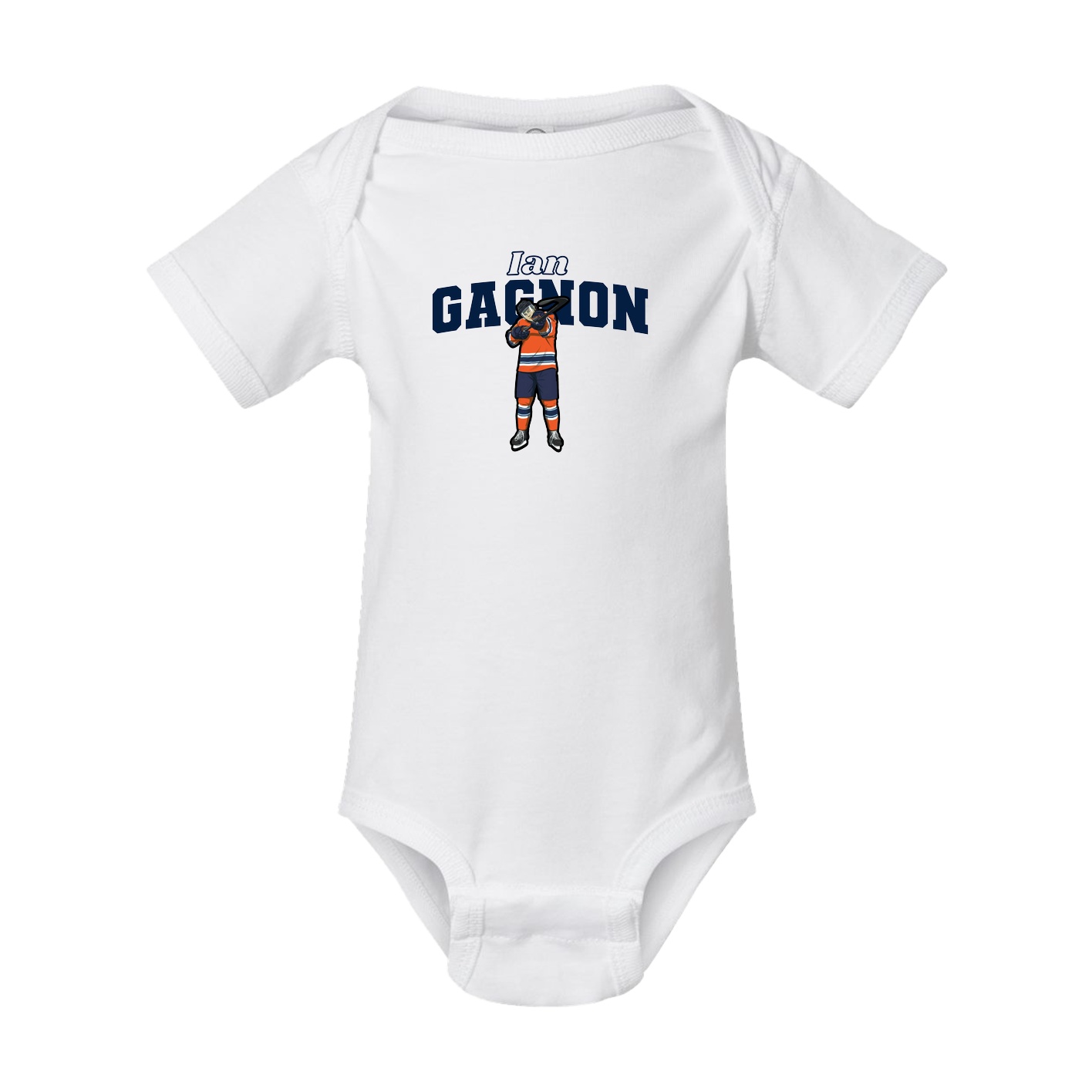 Baby Onesie — Name Arch in White