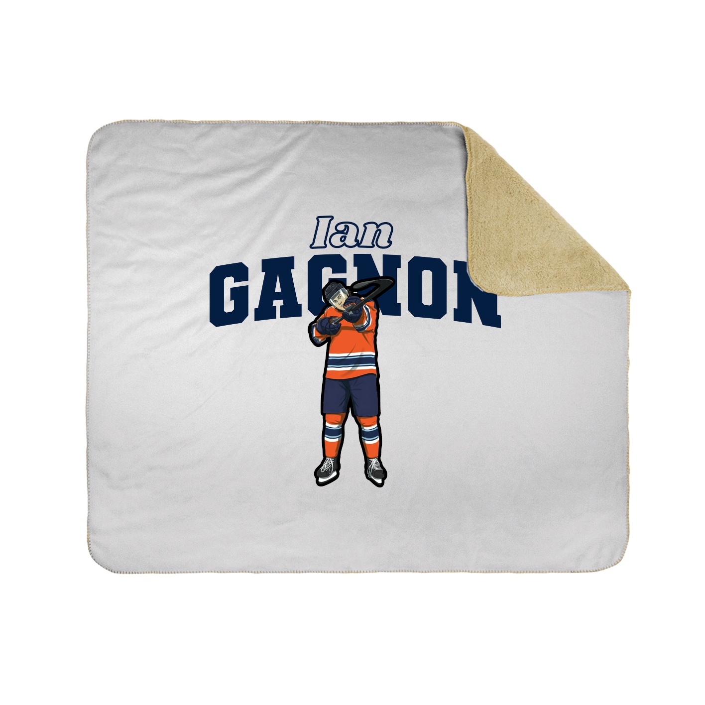Throw Blanket — Name Arch in White