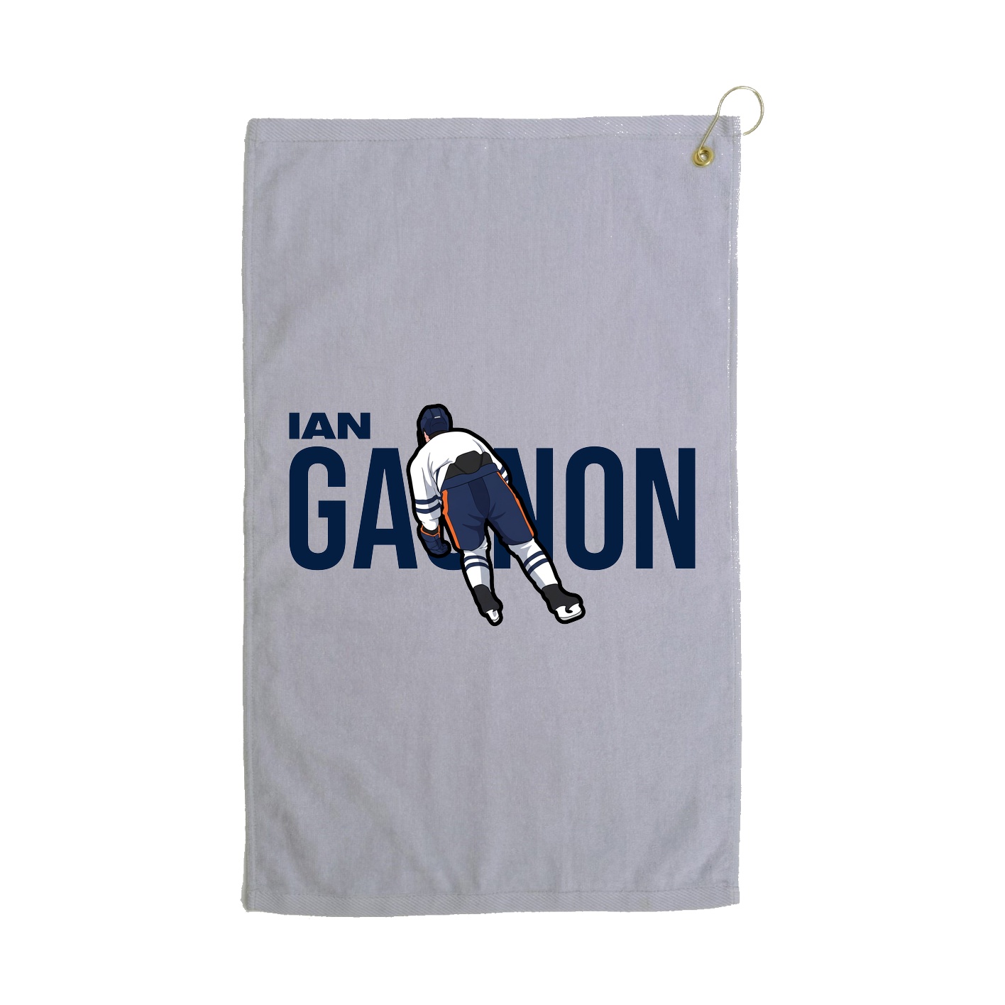Golf Towel — Player Name in Grey